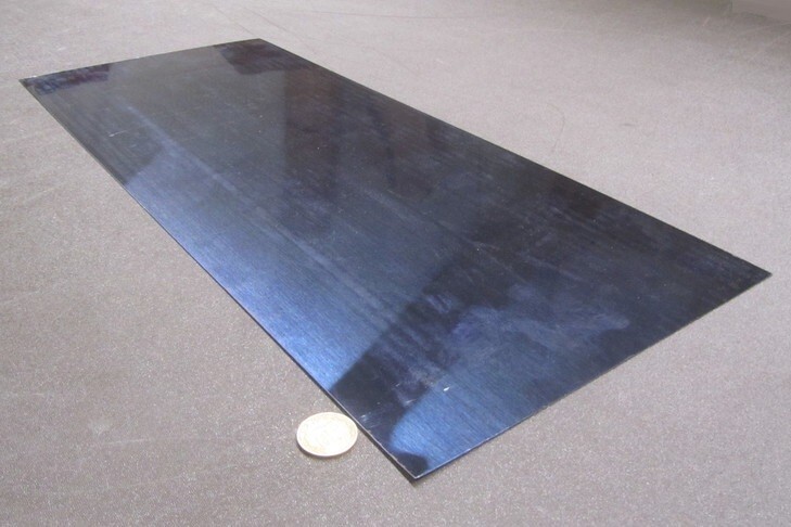 1095 Hard Blue Tempered Spring Steel Shim .035″ x 12.375″ x 24″ Length