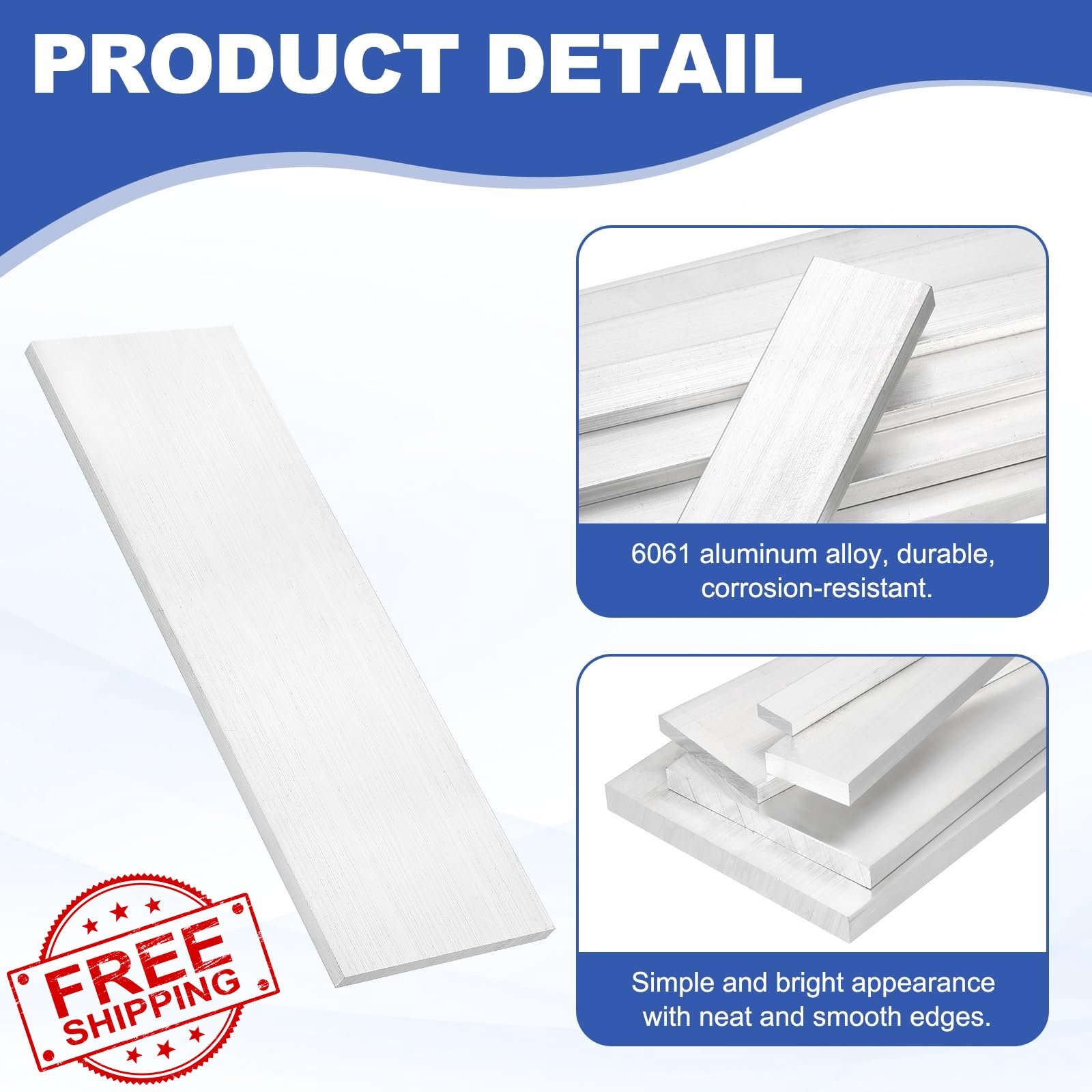 uxcell Aluminum Flat Bar 0.31″x4″x12″ 1 Pcs