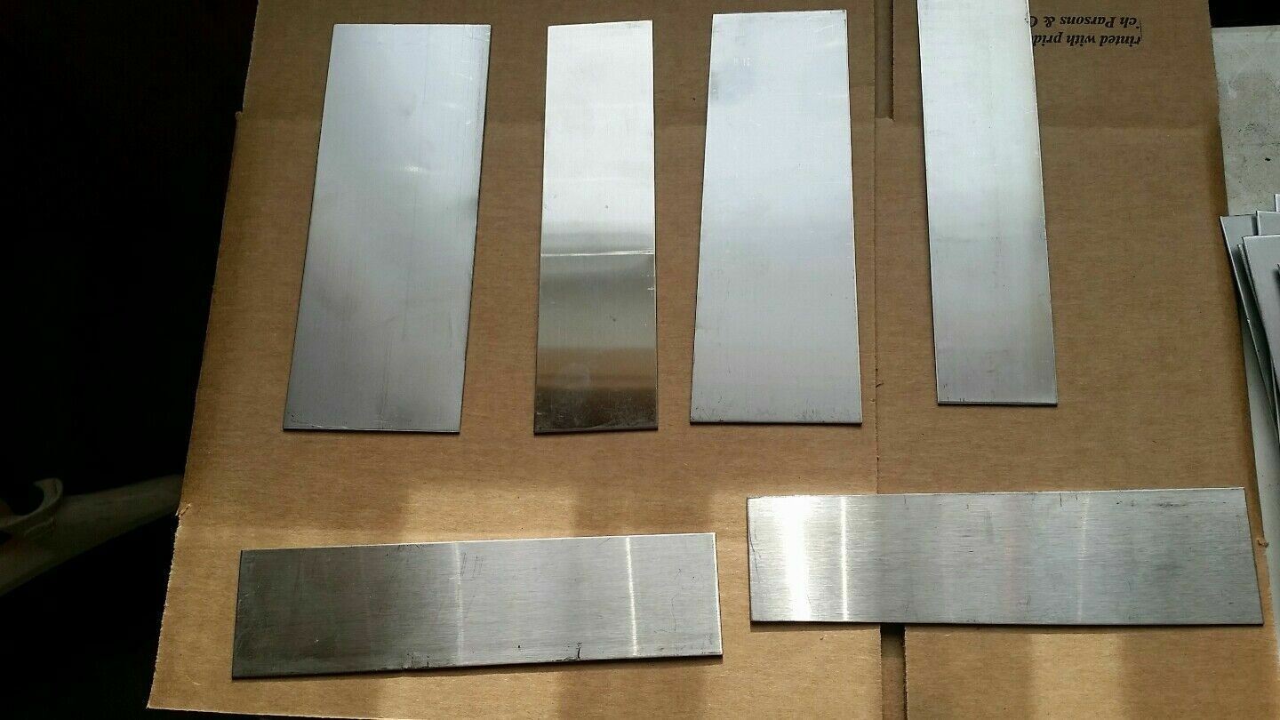 30 piece 304 316 Stainless steel 24 gage Plate various sizes and shapes 2″ x 6″