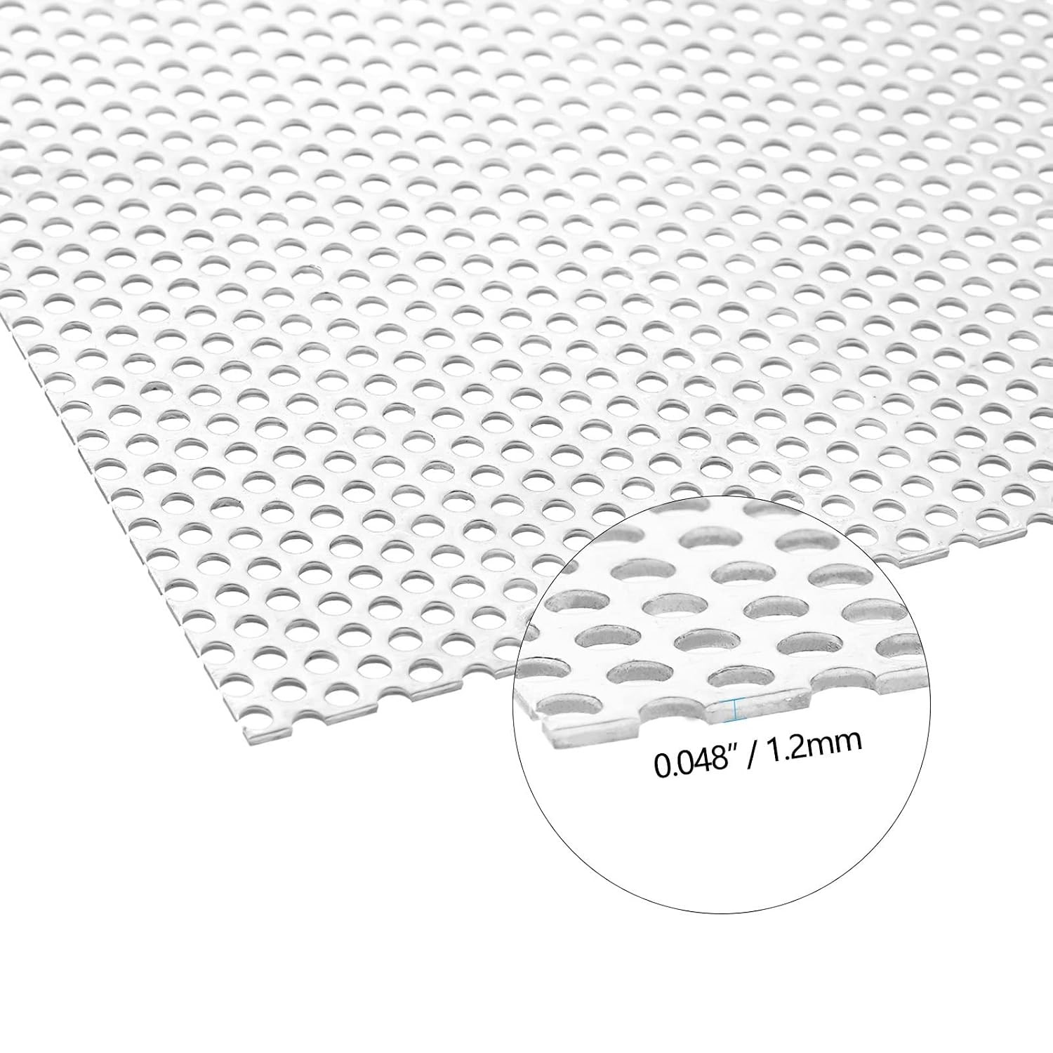 Perforated Metal Sheet – Perforated Stainless Steel Sheet, 11.8″ X 11.8″