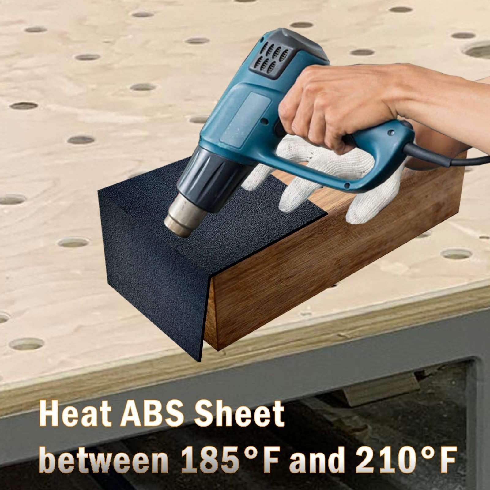 ABS Plastic Sheet 1/4 Inch Thick 24″ x 48″ (2-Pack)，Black Rigid Moldable
