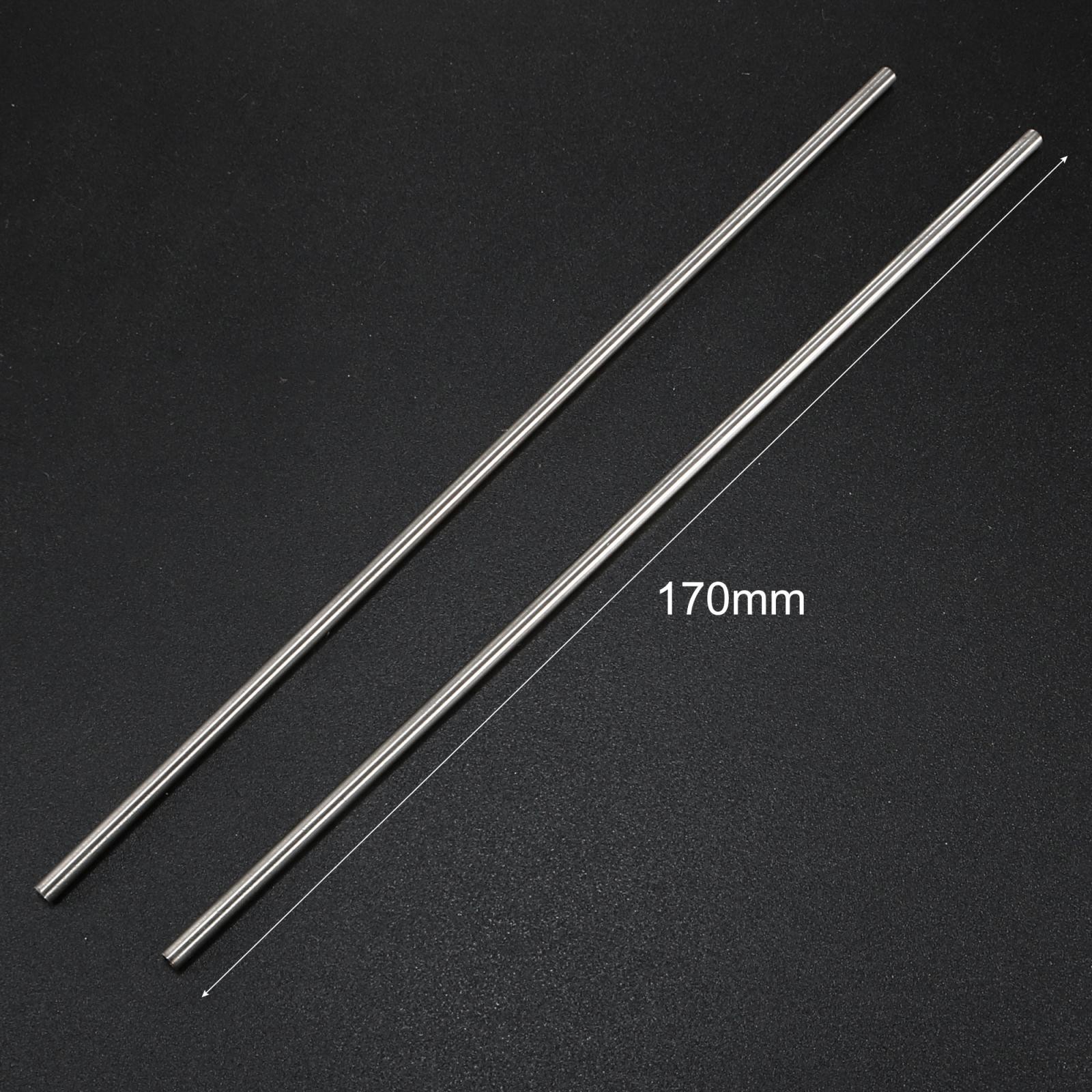 2Pc Metal Working Stainless Steel Round Tubes 170x3mm 0.5mm Wall Thick