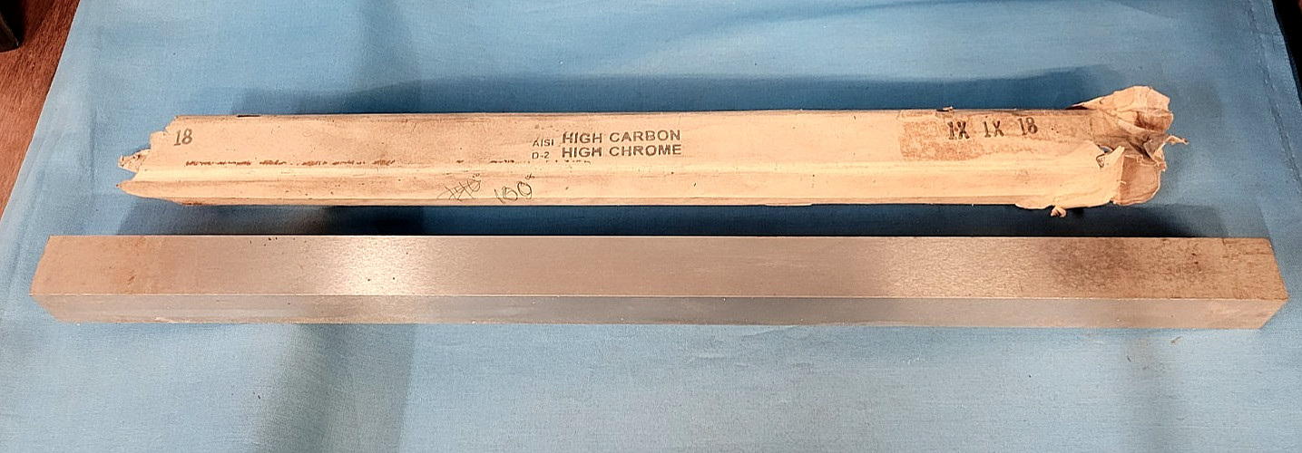 AIR-HARD GROUND FLAT STOCK 1″ X 1″ X 18″ AISI D-2