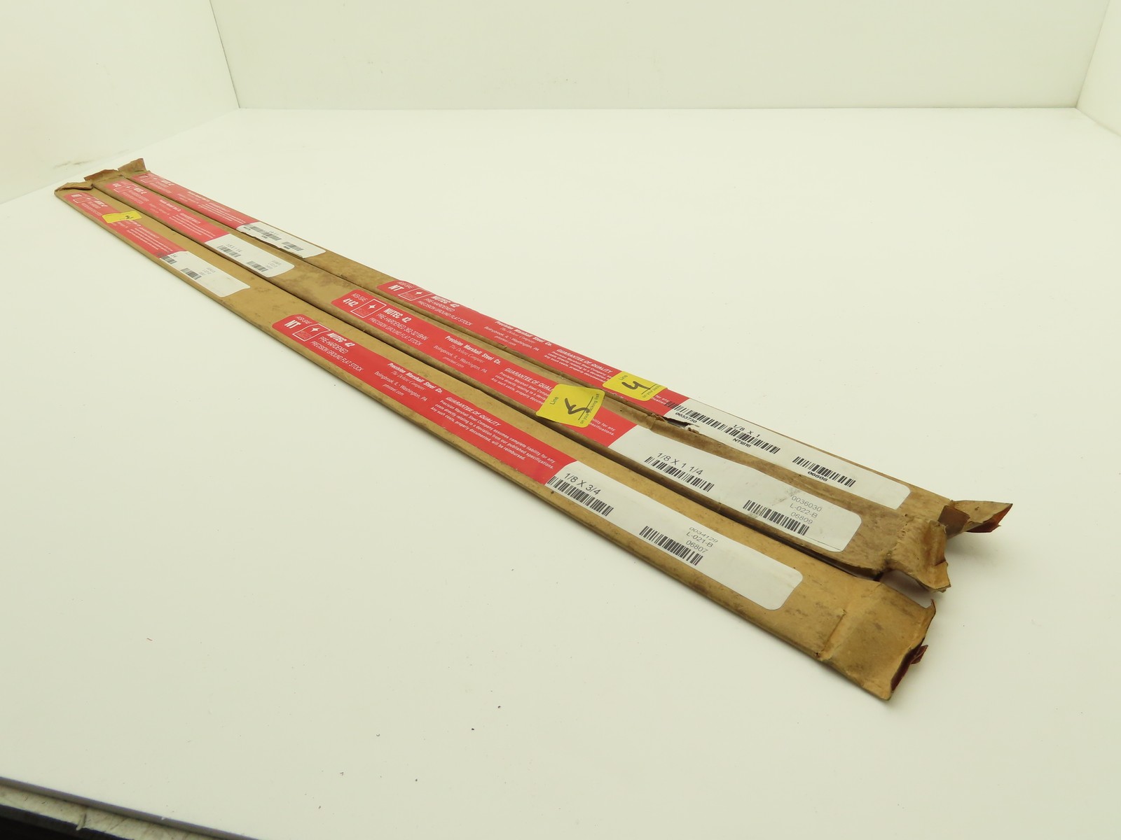 4142 Alloy Steel Ground Flat Bar 1/8″thick 36″L 1″, 3/4″, 1-1/4″Width Lot of 3