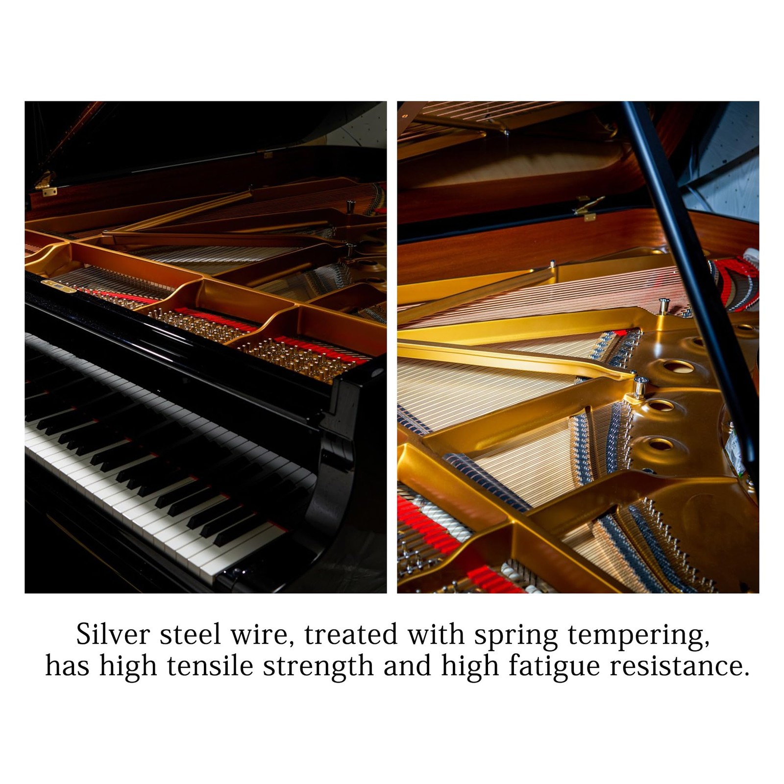 1m 18 Steel Piano Music Wire for of Broken Strings Dia 1mm Silver