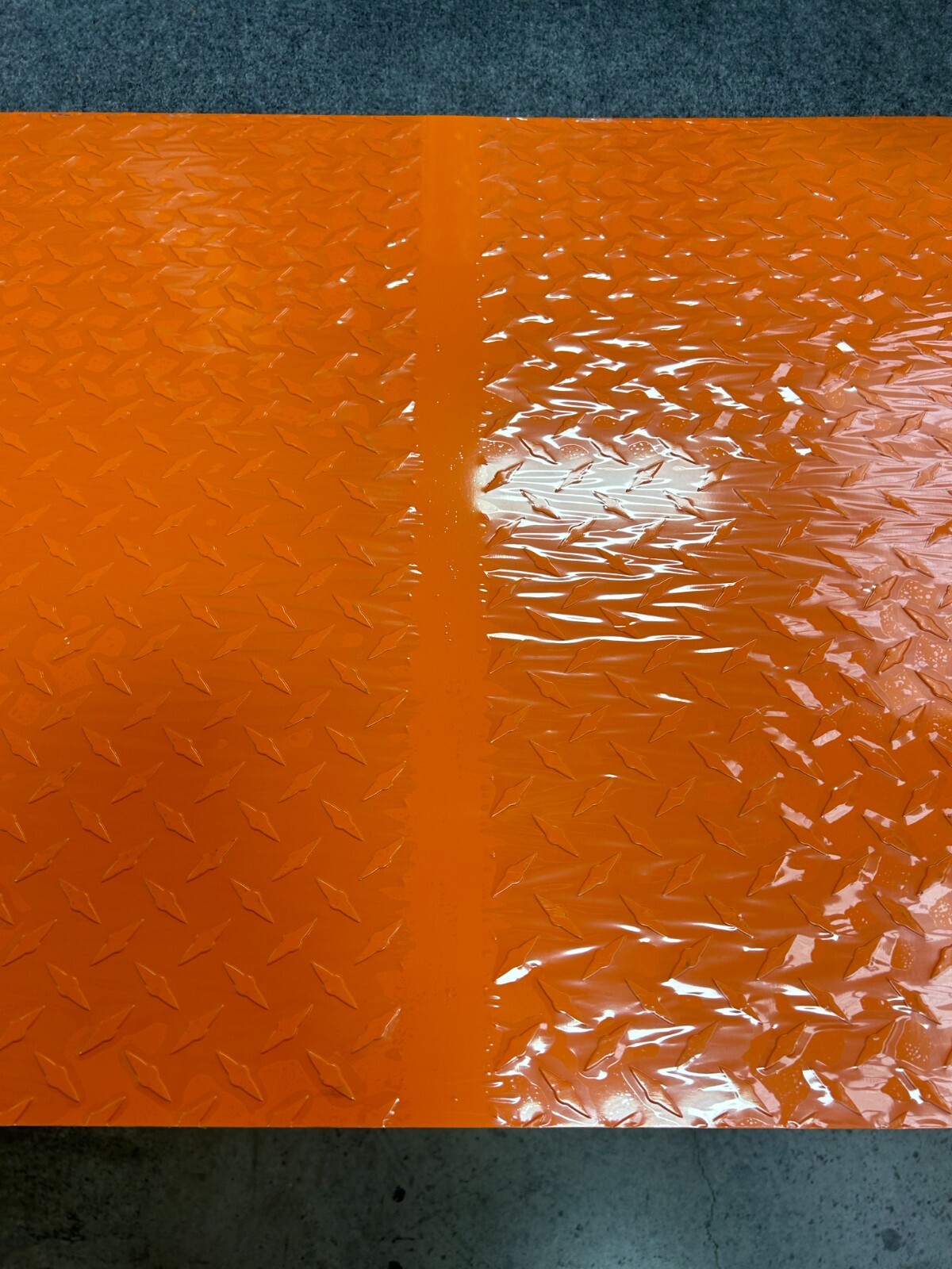 UTILITY Orange Aluminum Diamond Tread Plate .025″ Thick – 24″ x 10′ (2-Pack)