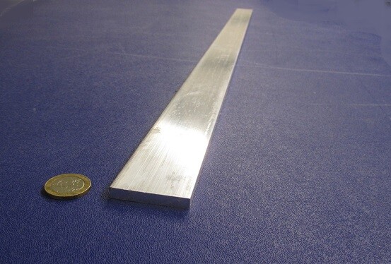 6061 T6 Metric Aluminum Bar, 6 mm Thick x 40 mm Wide x 3 Ft Length