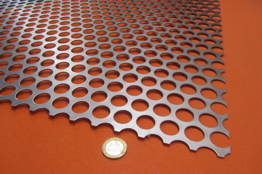 Perforated Staggered Steel Sheet .060″ Thick x 24″ x 24″, .750″ Hole Dia.