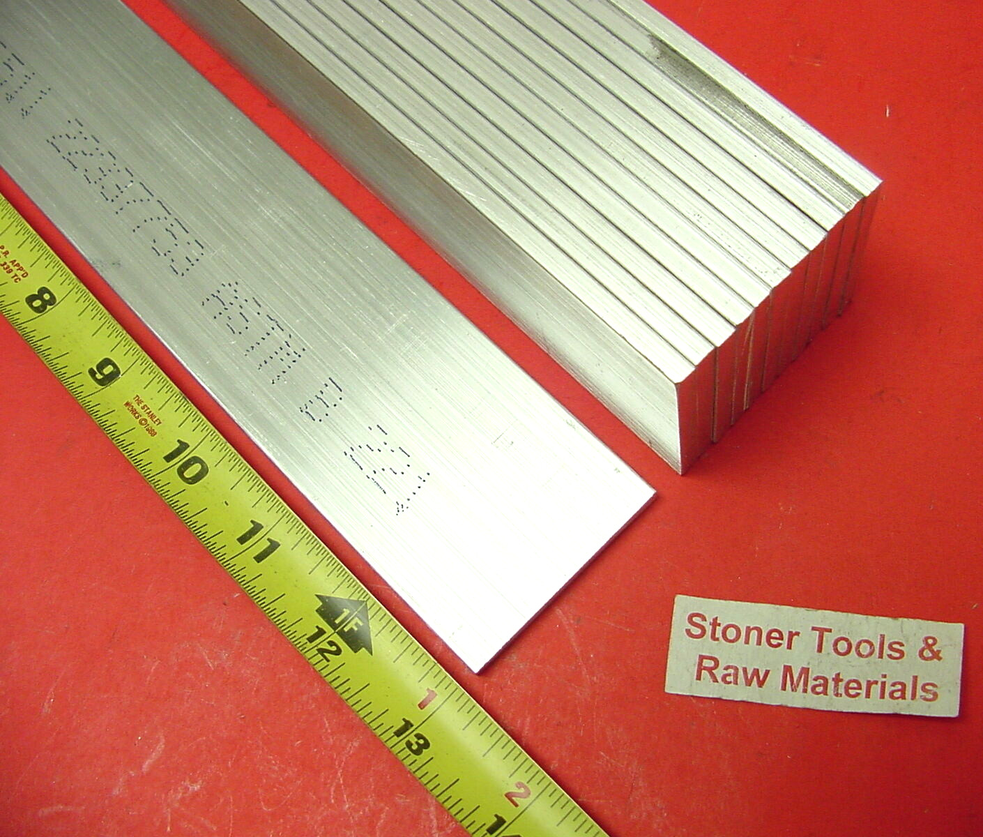 12 Pieces 3/16″ X 2″ ALUMINUM 6061 T6511 FLAT BAR 13″ long Extruded Mill Stock