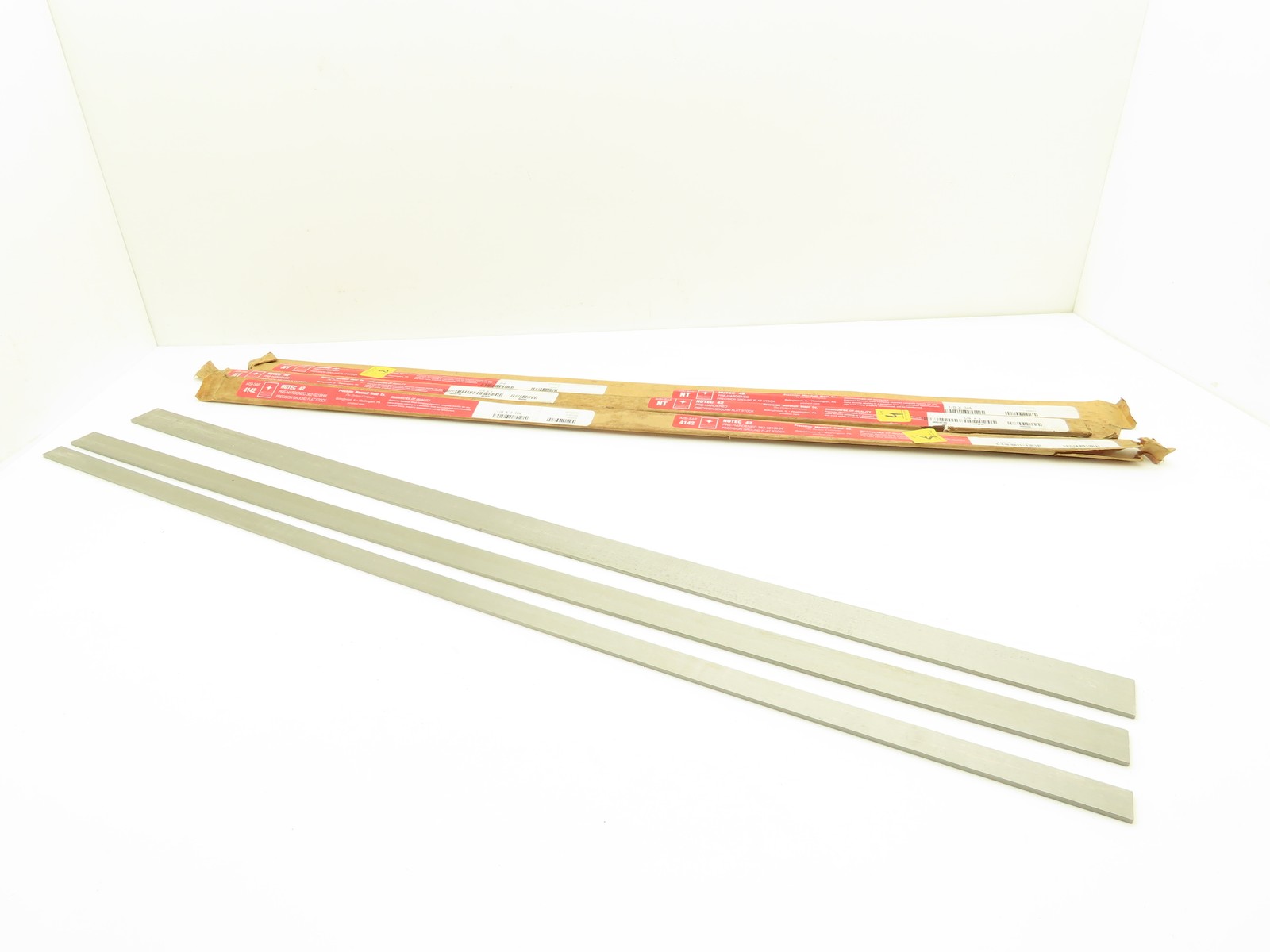 4142 Alloy Steel Ground Flat Bar 1/8″thick 36″L 1″, 3/4″, 1-1/4″Width Lot of 3