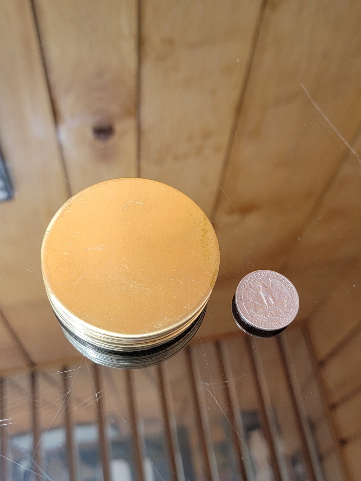 Brass Disk Circle Blanks 2-1/2″ Diameter 1/8” Thick 5 Pieces Disc Discs Disks