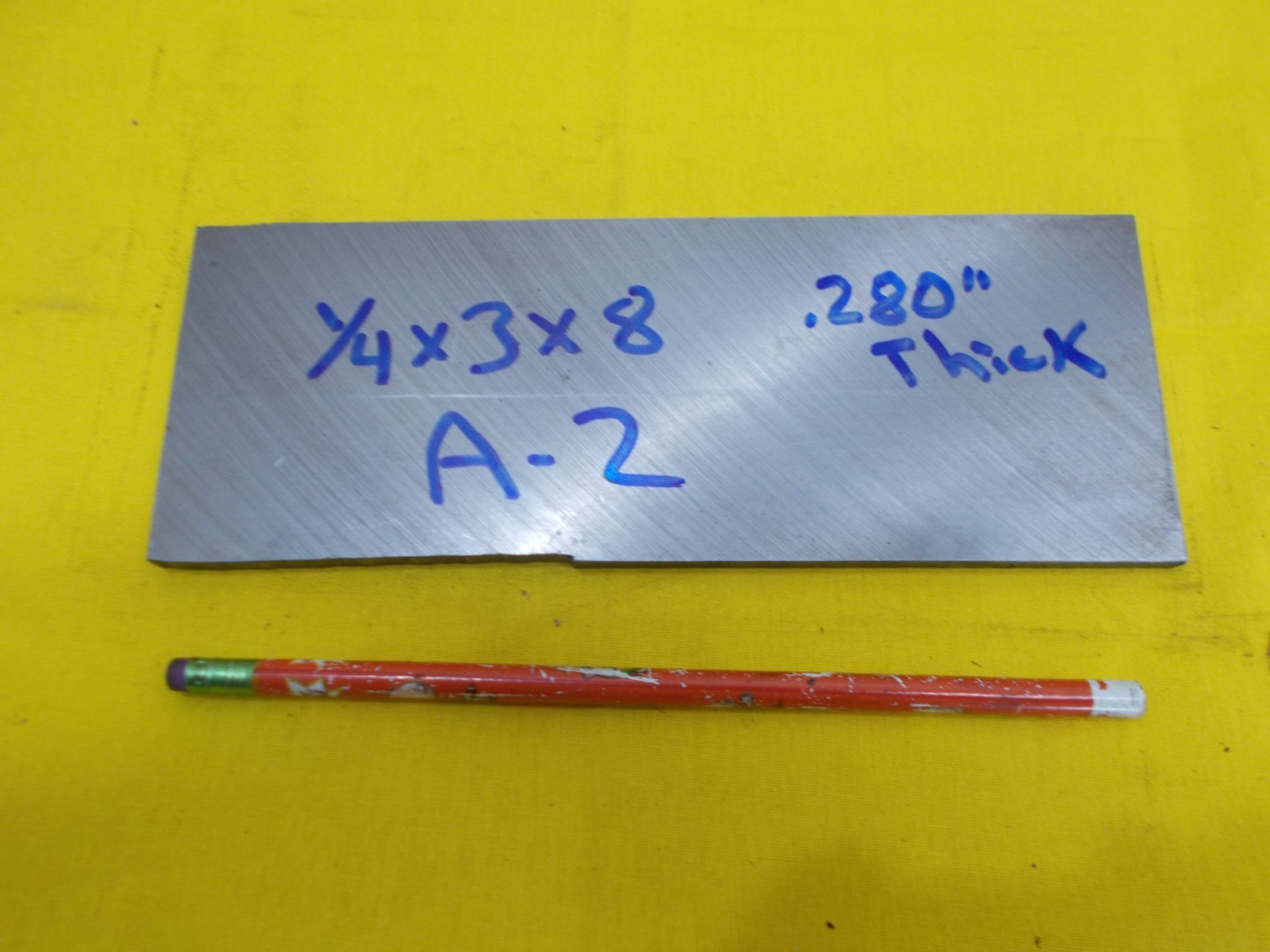 A-2 TOOL STEEL BAR GROUND FLAT machine shop A2 stock 1/4″ x 3″ x 8″ LONG