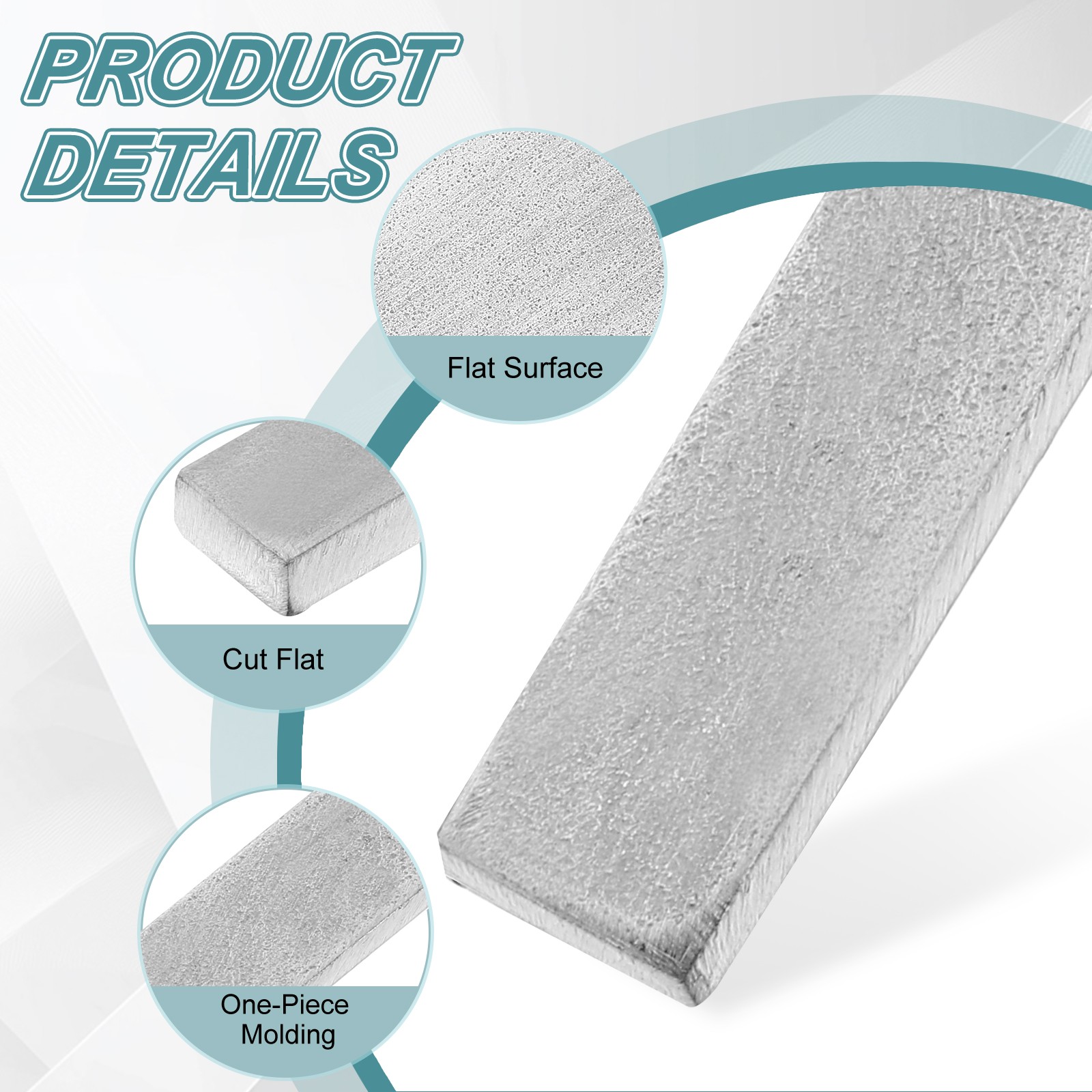 316 Stainless Steel Flat Bar, 3/16″ Thickness 3/8″ Width 6″ Length Metal Bar