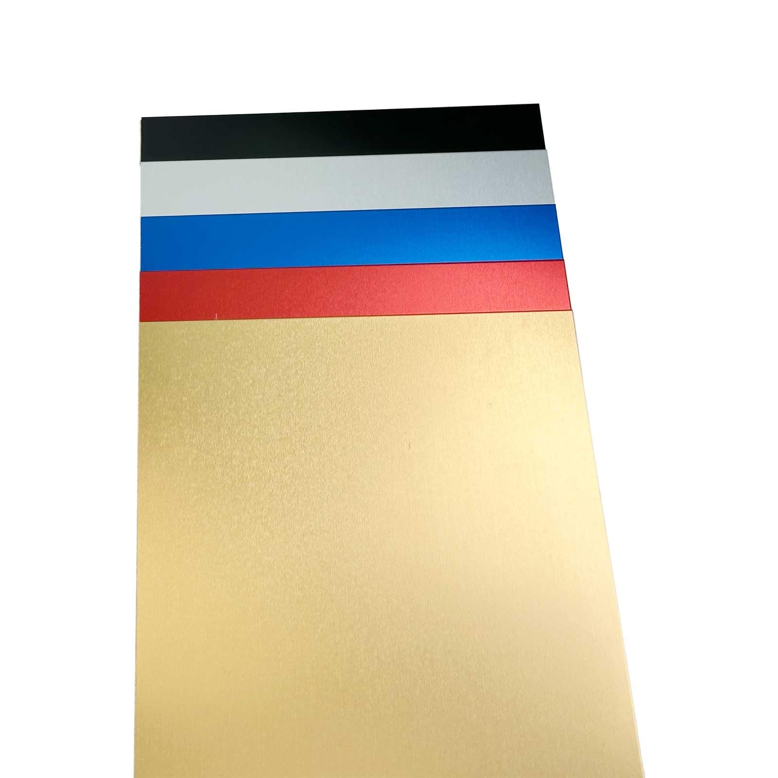 10 PCS 5-Color Anodized Aluminum Sheet 5x7x1/32 Inch 0.8mm Laser Engraving