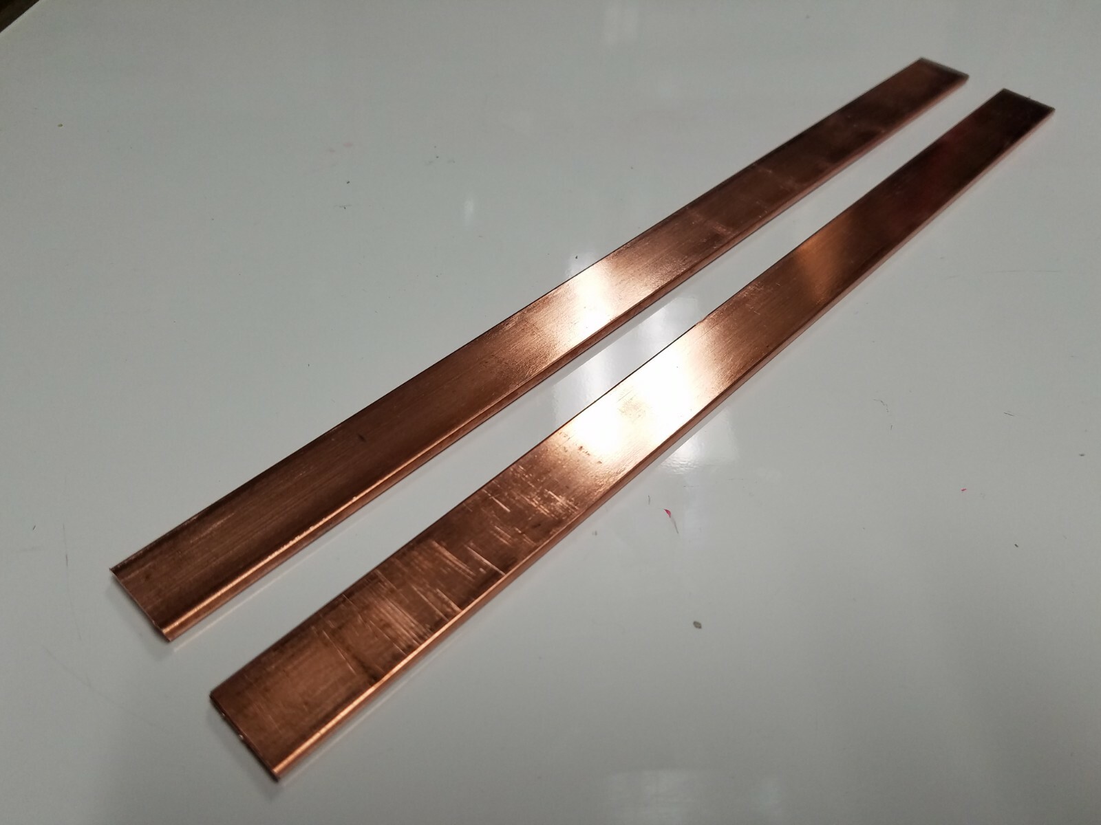 (2) 110 Copper Bar 1/2 Hard, 1/8″ Thick x 3/4″ Wide x 12 Inch Length