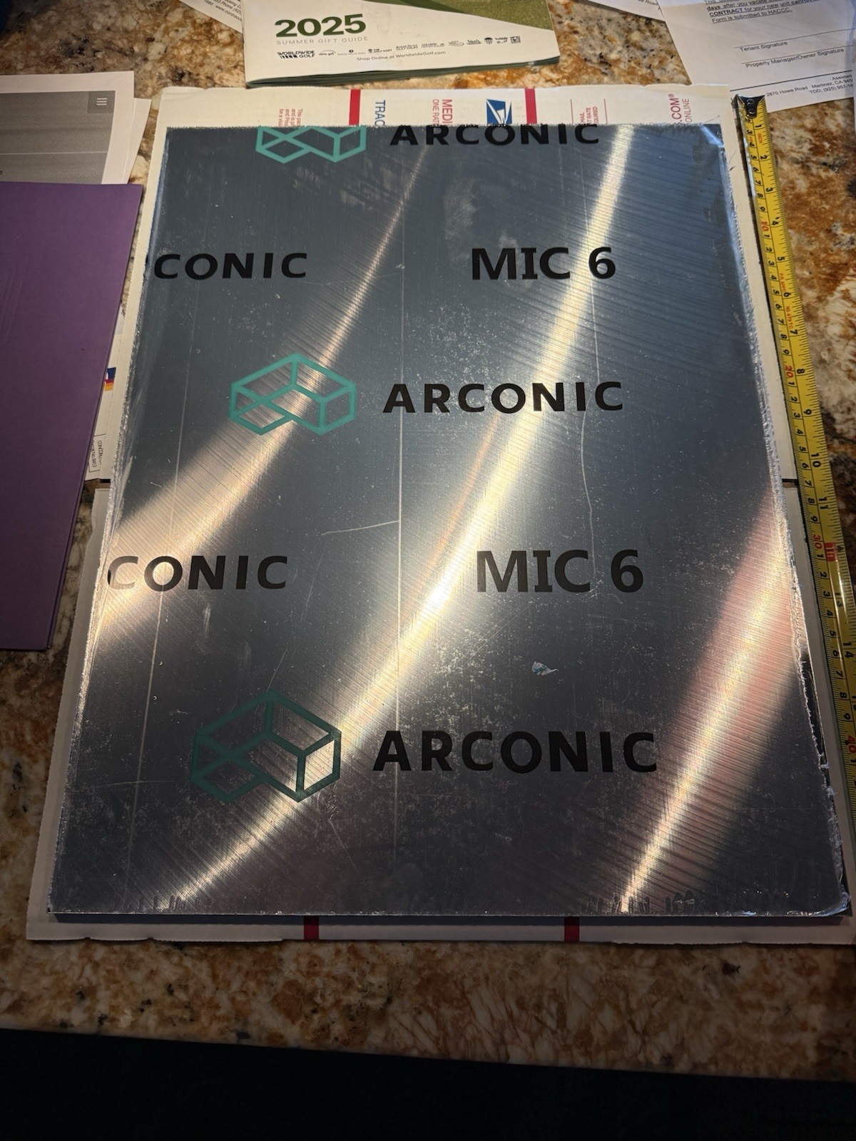 MIC- 6 ARCONIC CAST TOOLING ALUMINUM PLATE 1pc. x 0.50″ x 13 1/4″ x 17 1/2″
