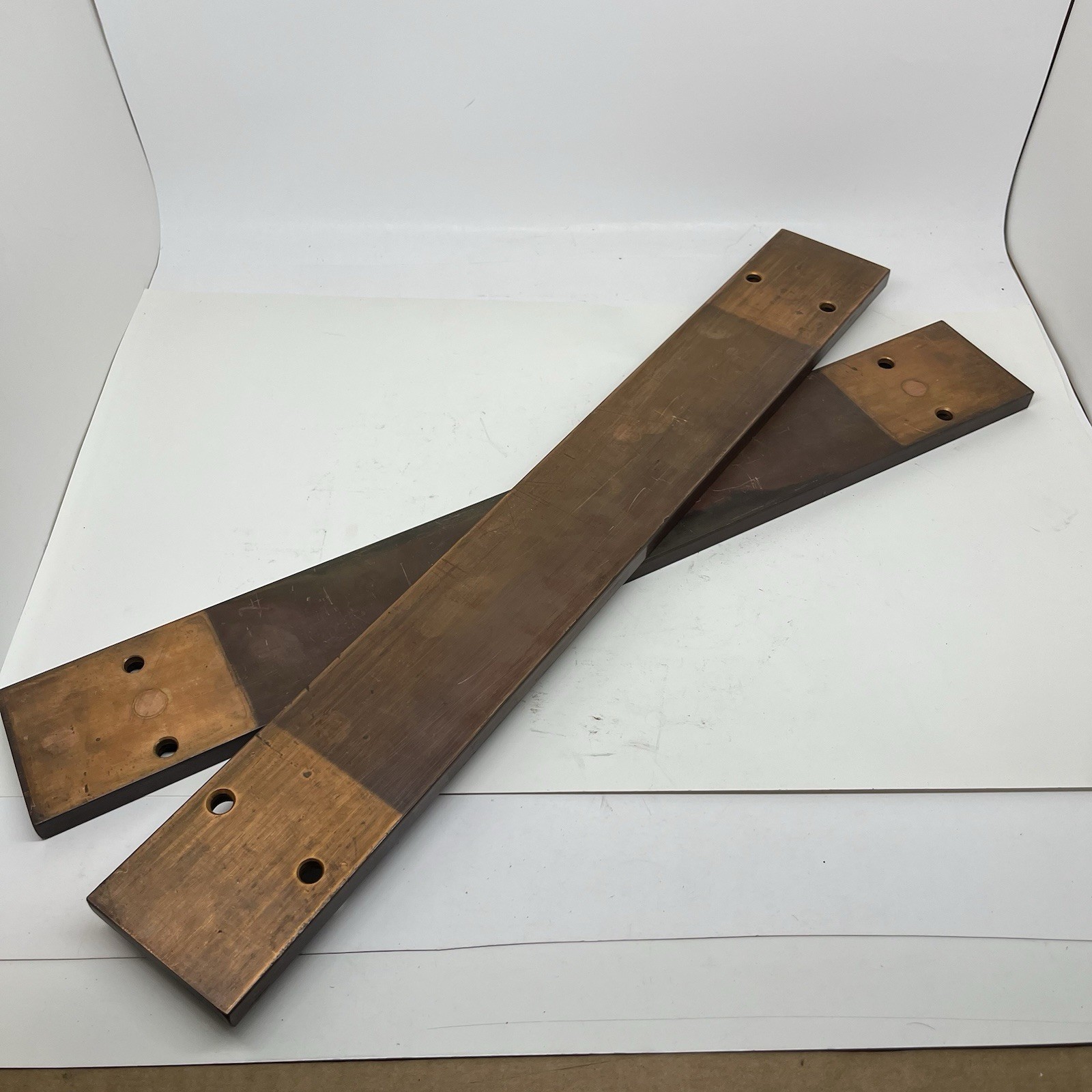 Lot Of 2 Copper Flat Bars ~1/2” x ~3″ x ~22” Copper Bus Bar ~10.5 Pounds READ