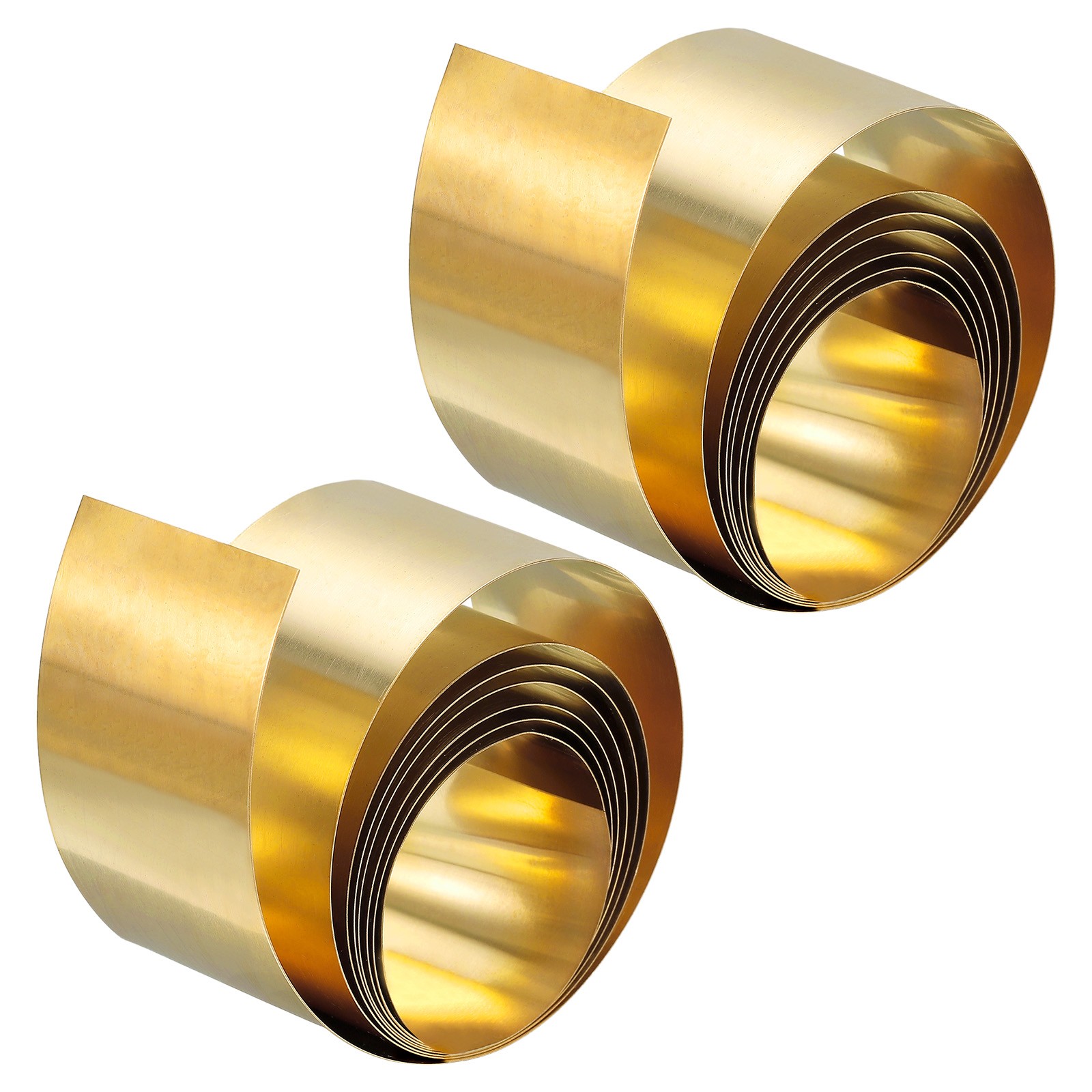 Brass Sheet Roll, Metal Foil Plate 1000mm x 40mm x 0.2mm 2 Pcs