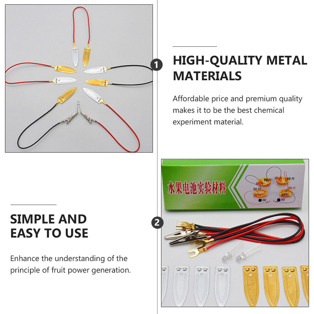 2 Sets Generation Experiment Materials Child DIY Battery Science
