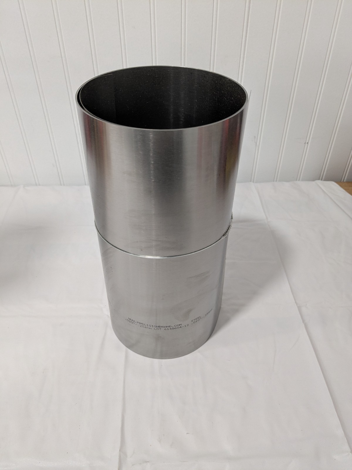 Precision Metal Shim Stock: Roll, 0.0100" Thick, 120" L, 12" W, 1