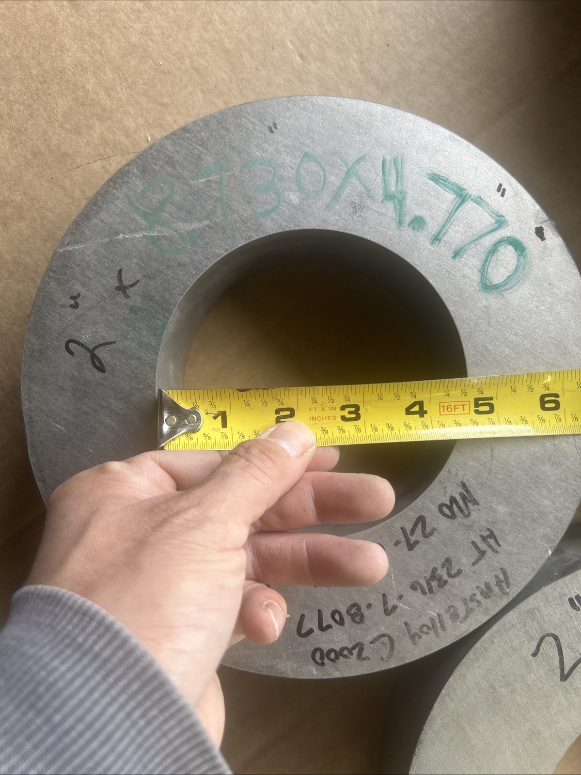 HASTELLOY C-2000 Donut Shaped New Old Stock 2×8.730×4.770” 27 Lbs