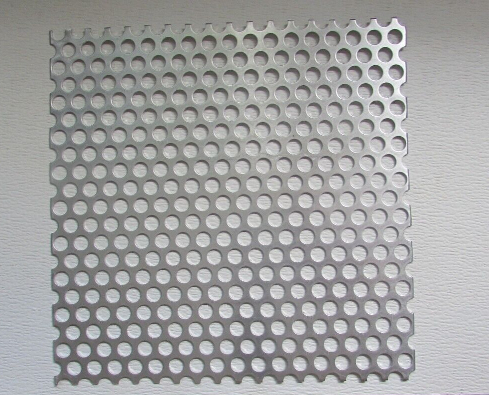 1/2″ HOLE ALUMINUM PERFORATED METAL–11-1/2″ X 11-3/4″