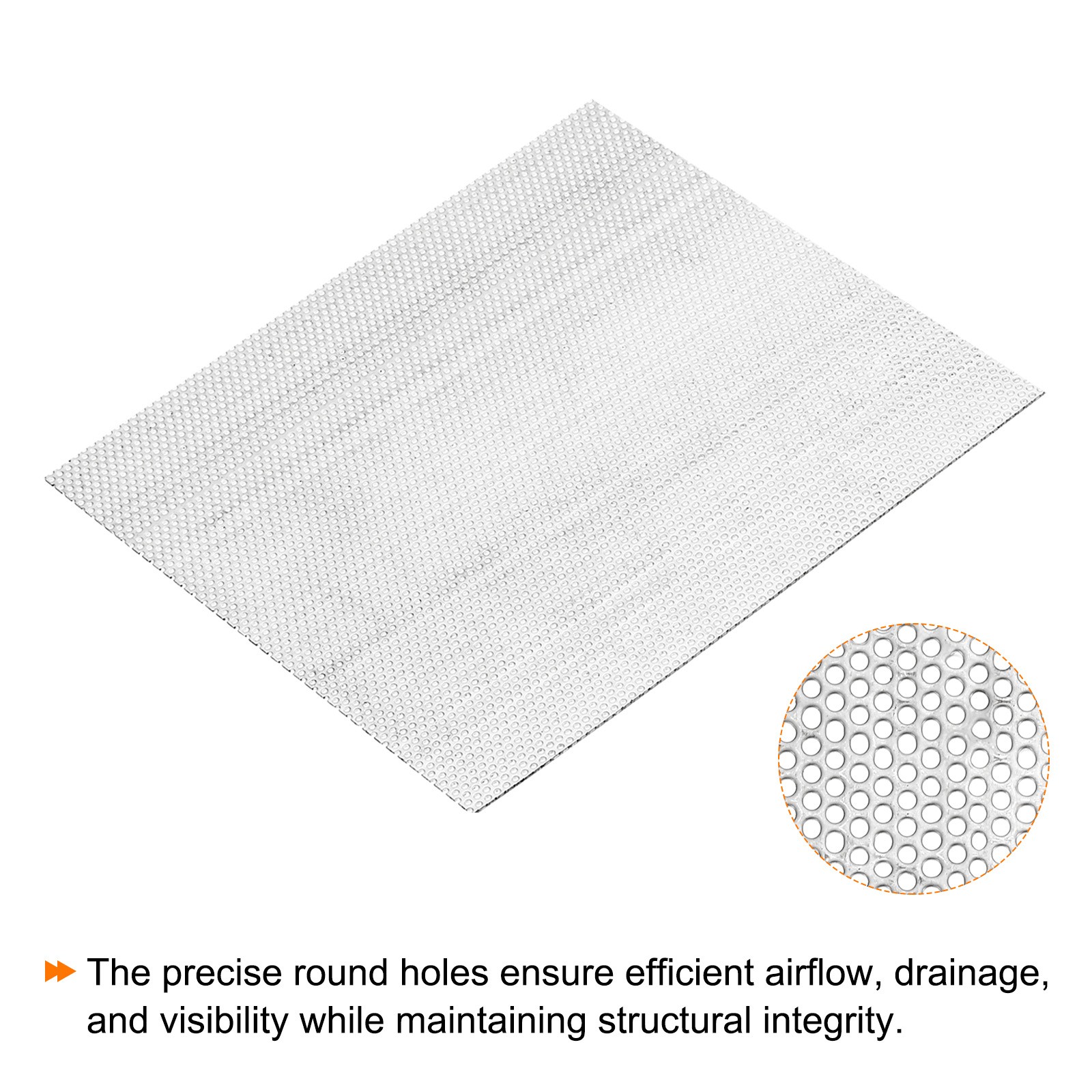 8″x8″ 304 Stainless Steel Perforated Sheet 0.06″ Hole Metal Mesh Plate