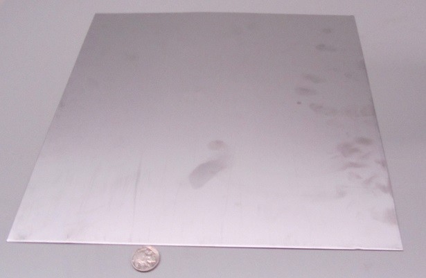 321 Weldable Stainless Steel Sheet, .016″ Thick x 12″ Wide x 12″ Length, 1 Unit
