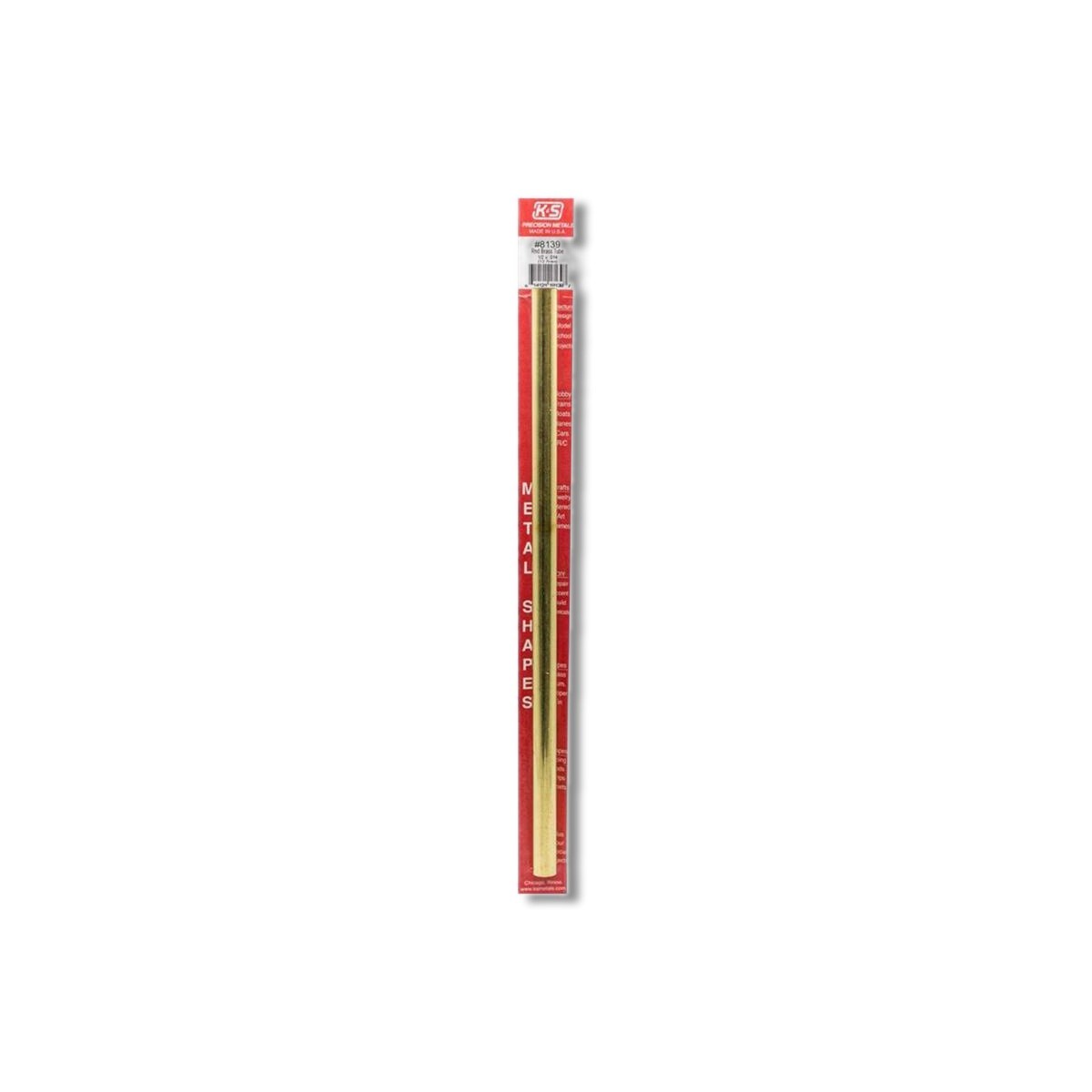 K&S 1/2 in D X 12 in Round Brass Tube 8139