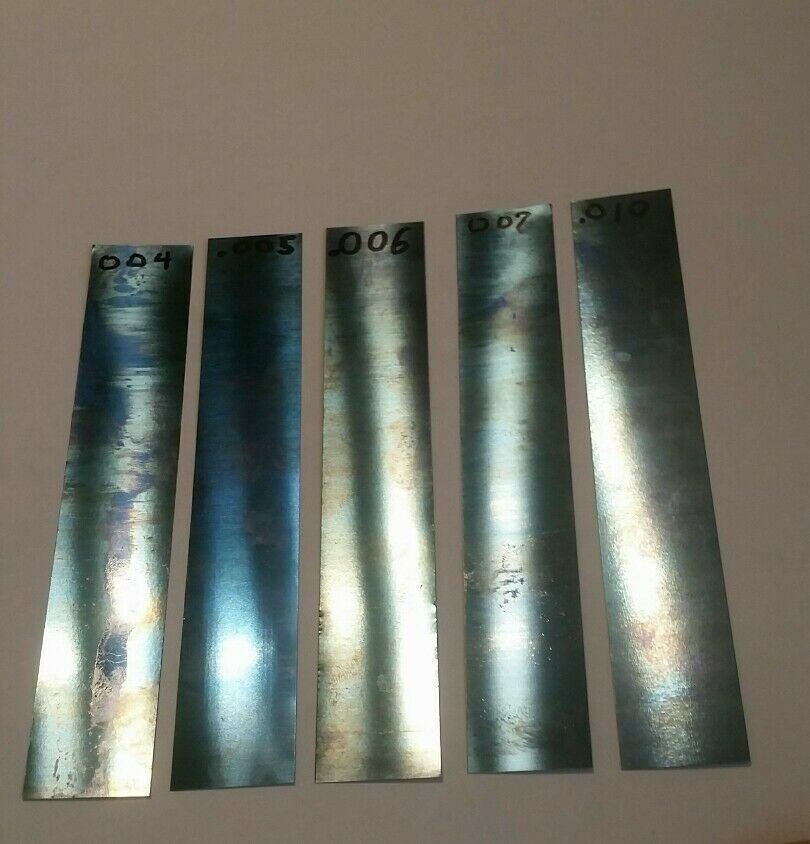 Blue Tempered Spring Steel Shim stock .004 .005 .006 0.007 .010 004 005 006 007