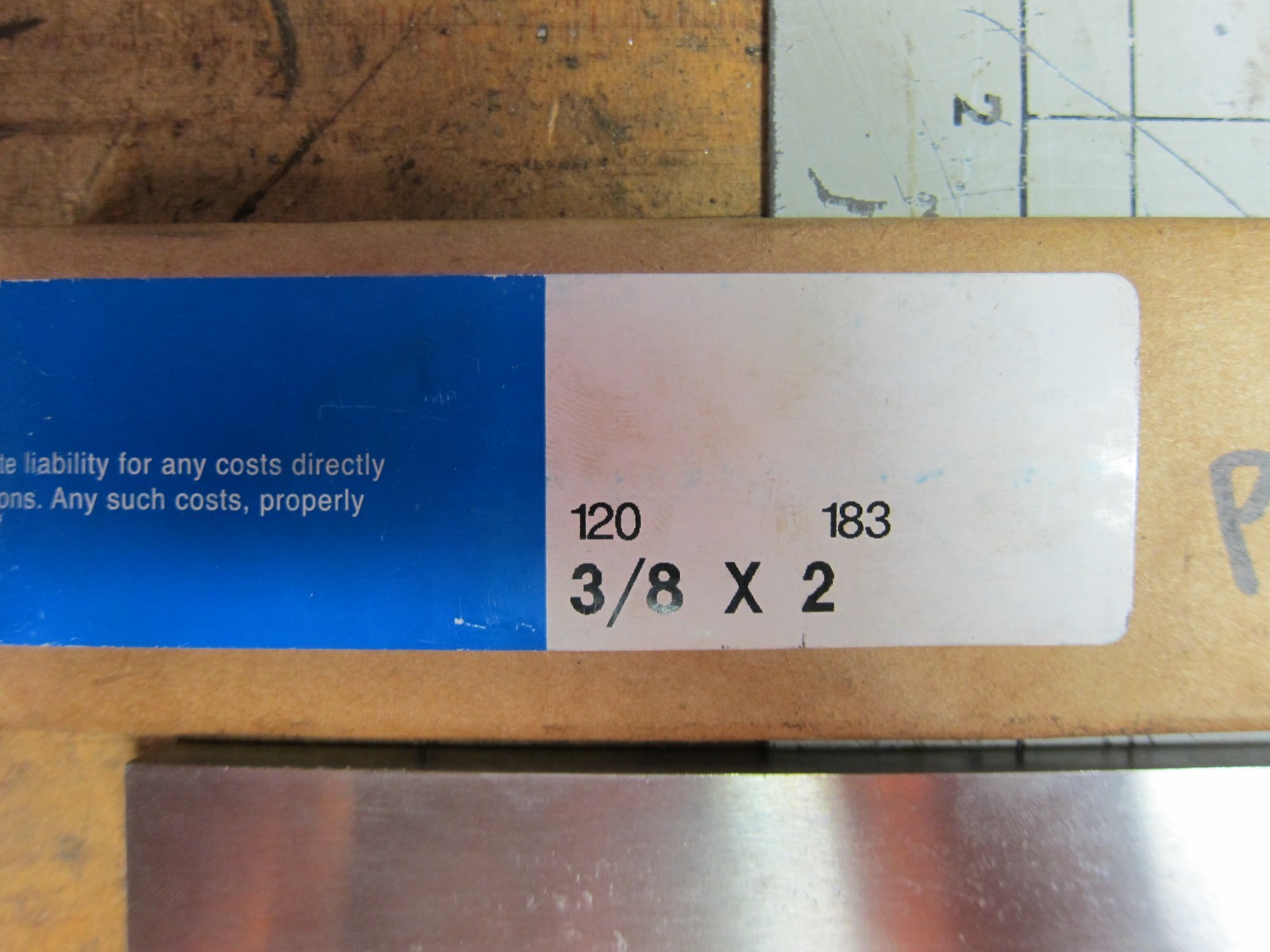 A2 Air Hardening Ground Tool Steel Flat Stock 3/8″ x 2″ x 24″