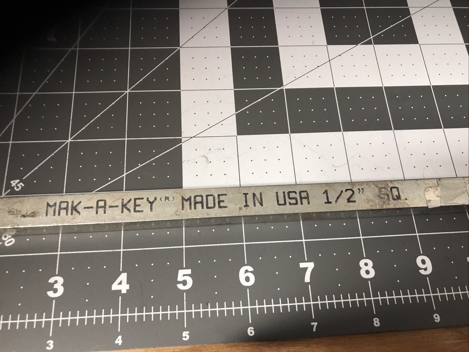 Mak-A-Key Monel Key Stock Nickel Copper Alloy 1/2″ x 1/2″ x 12″ (LA01S)