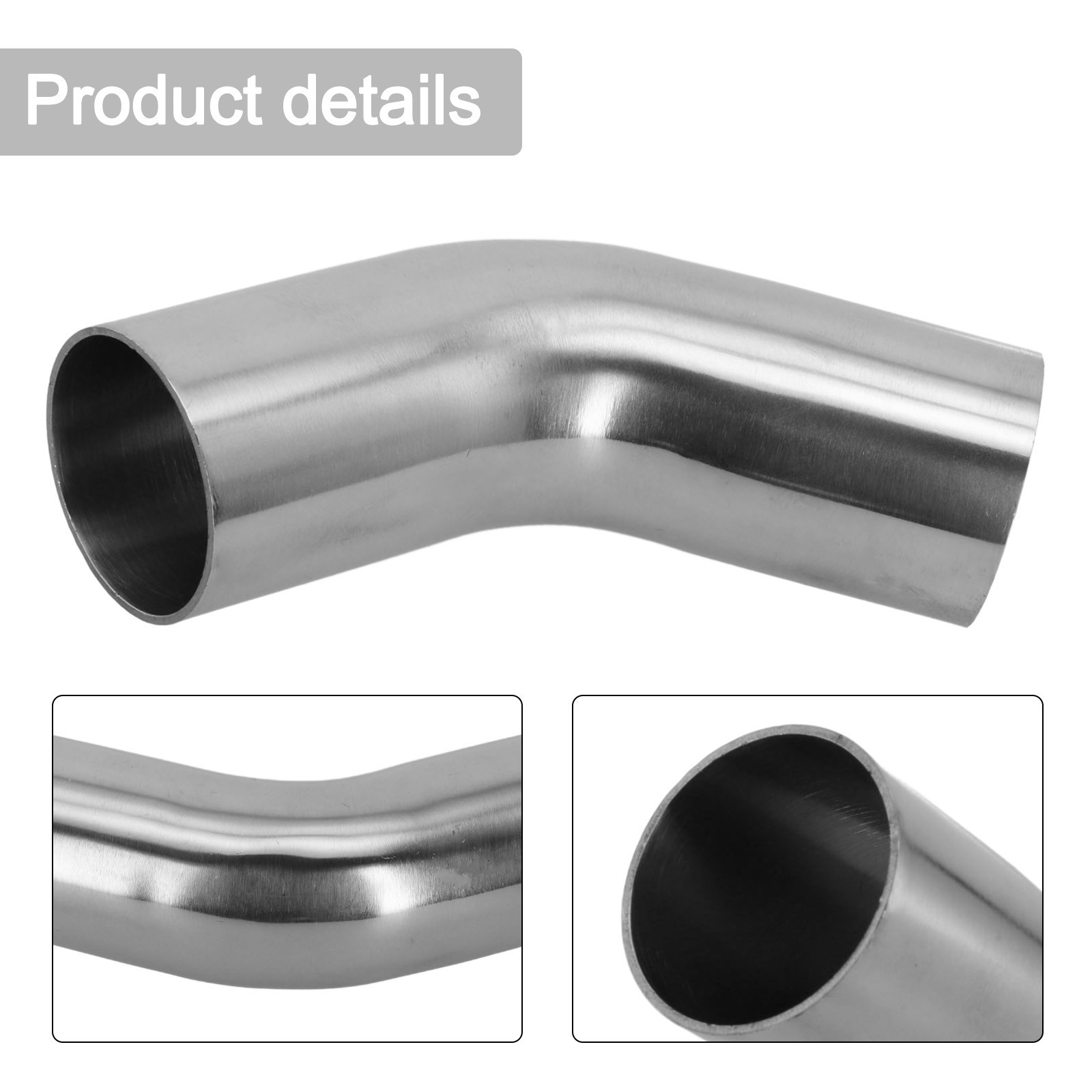 Degree Bend Exhaust Pipe Polished Various S Available Features Fitting