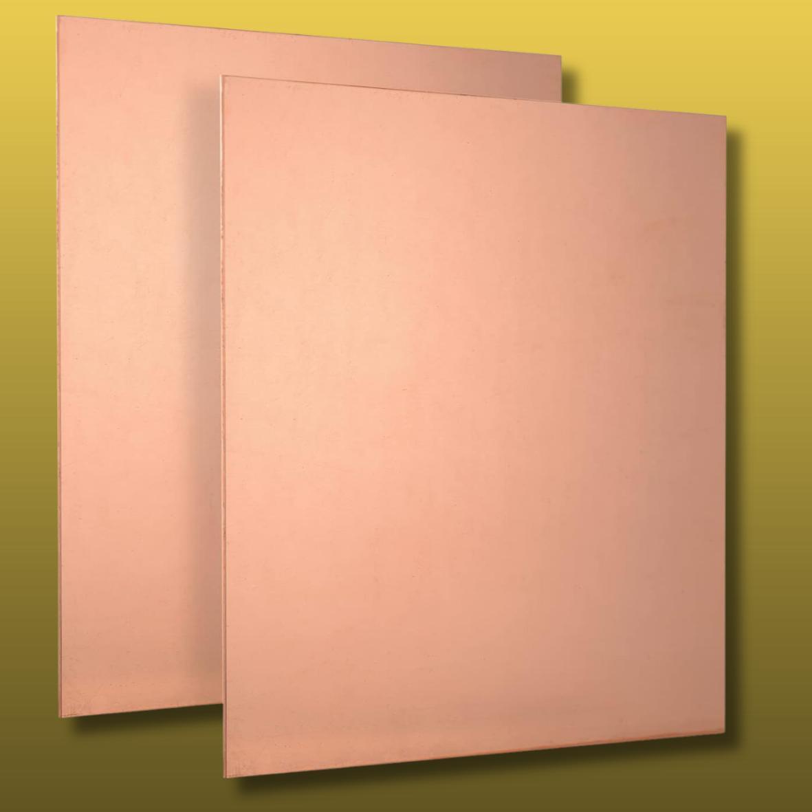 2pcs Pure Copper Sheet Plate 6 X 6 X 24 Gauge 99.9% Cu Metal for