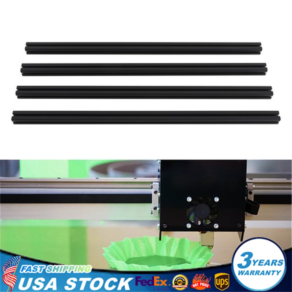 4pcs Aluminum Extrusion European Standard 4040 T Slot 1.5mm Tube Wall Thickness