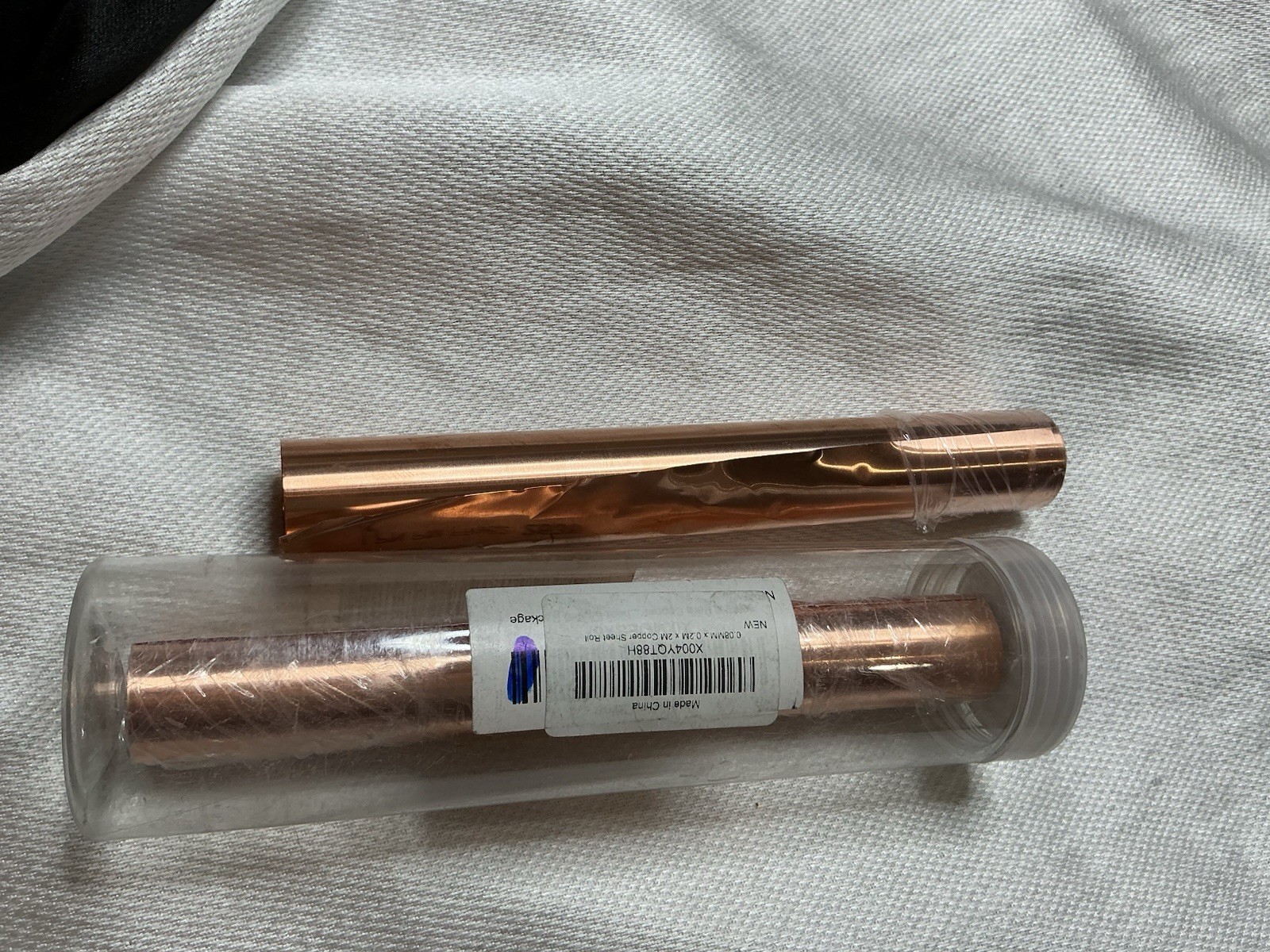 Copper Sheet Roll Foil 0.08mm x 0.2m x 2m Lot 2