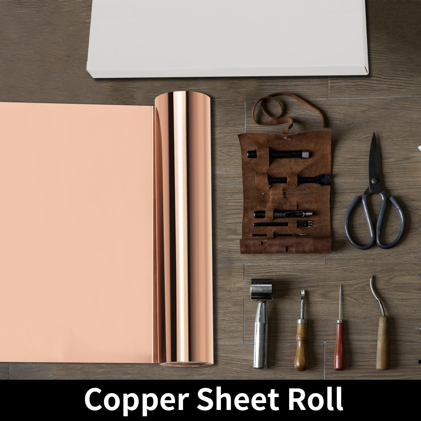 Thin Copper Sheet Roll 99.99% Pure Copper Foil for Crafts Bendable Soft Coppe…