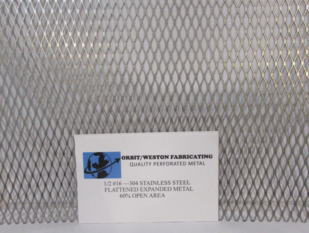 1/2 #16 304 STAINLESS STEEL FLATTENED EXPANDED METAL–8-3/4″ X 9-1/2″-