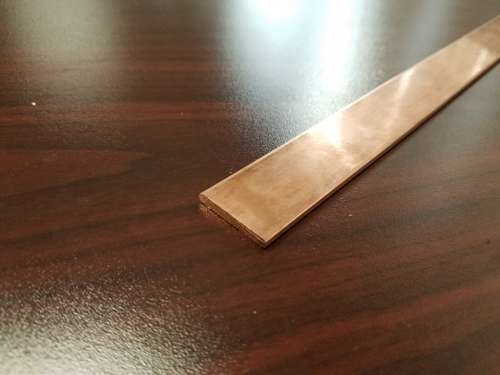 Copper 110 Flat Bar 1/8″ x 1″ x 6″-Long — .125″ x 1″ Copper Bus Bar
