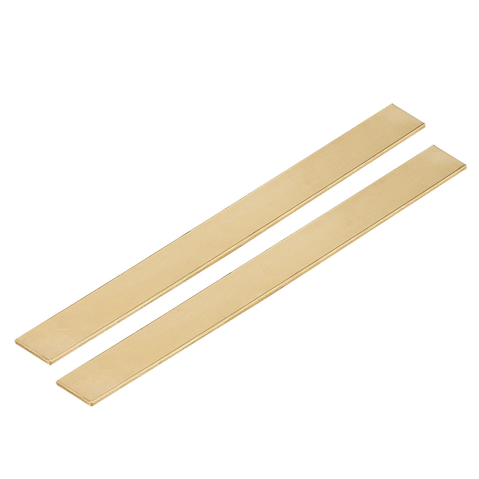1/8x1x12 Inch Brass Flat Bar Stock Rectangular Brass Bar Solid Plate 2 PCS