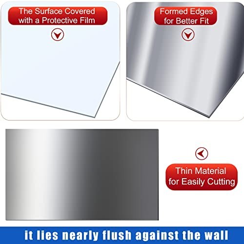 Stainless Steel Sheet, Metal Sheet for Crafting, Flat Sheets of Metal for DIY 2