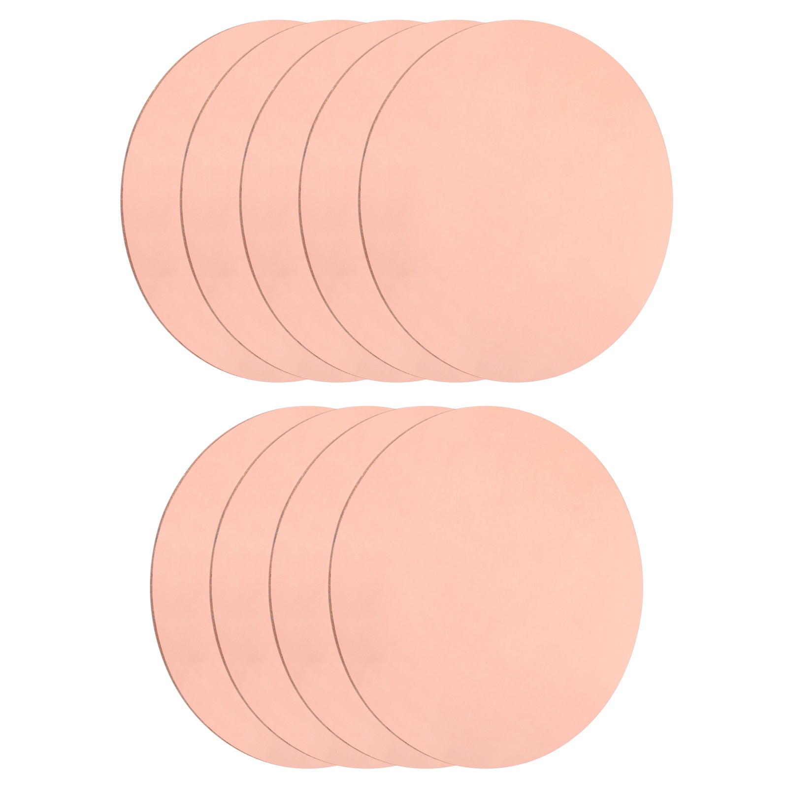 9Pcs Copper Round Plate, 0.03″(0.8mm) Thick 2″(50mm) Dia T2 Pure Copper Sheet