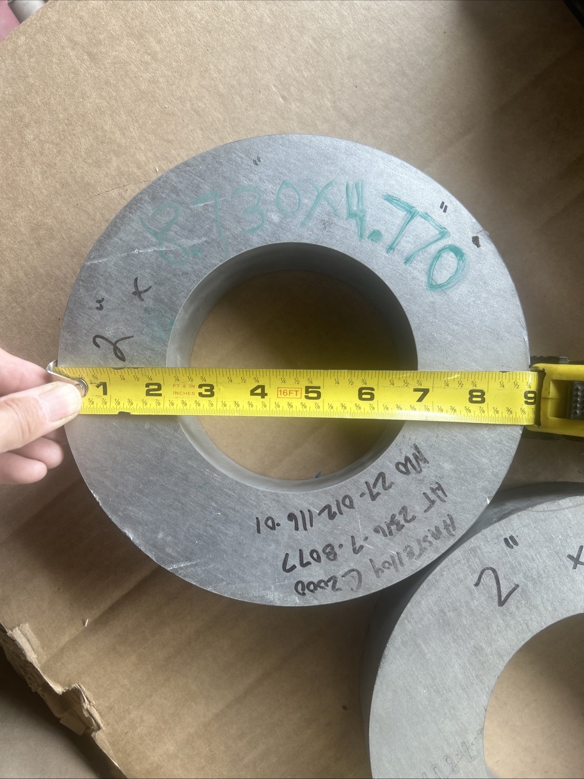 HASTELLOY C-2000 Donut Shaped New Old Stock 2×8.730×4.770” 27 Lbs