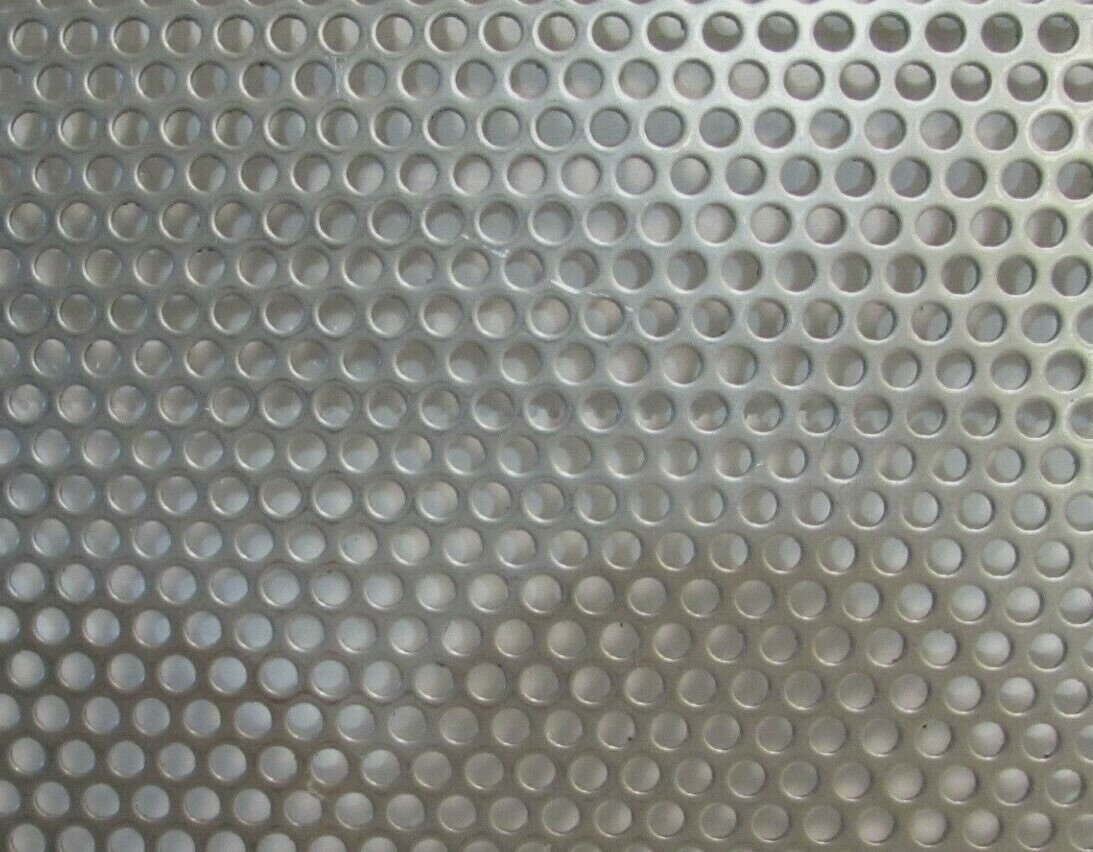=1/8″ HOLES–16 GA. (1/16″ ) 304 STAINLESS PERFORATED SHEET –6-3/8″ X 11-3/8″=