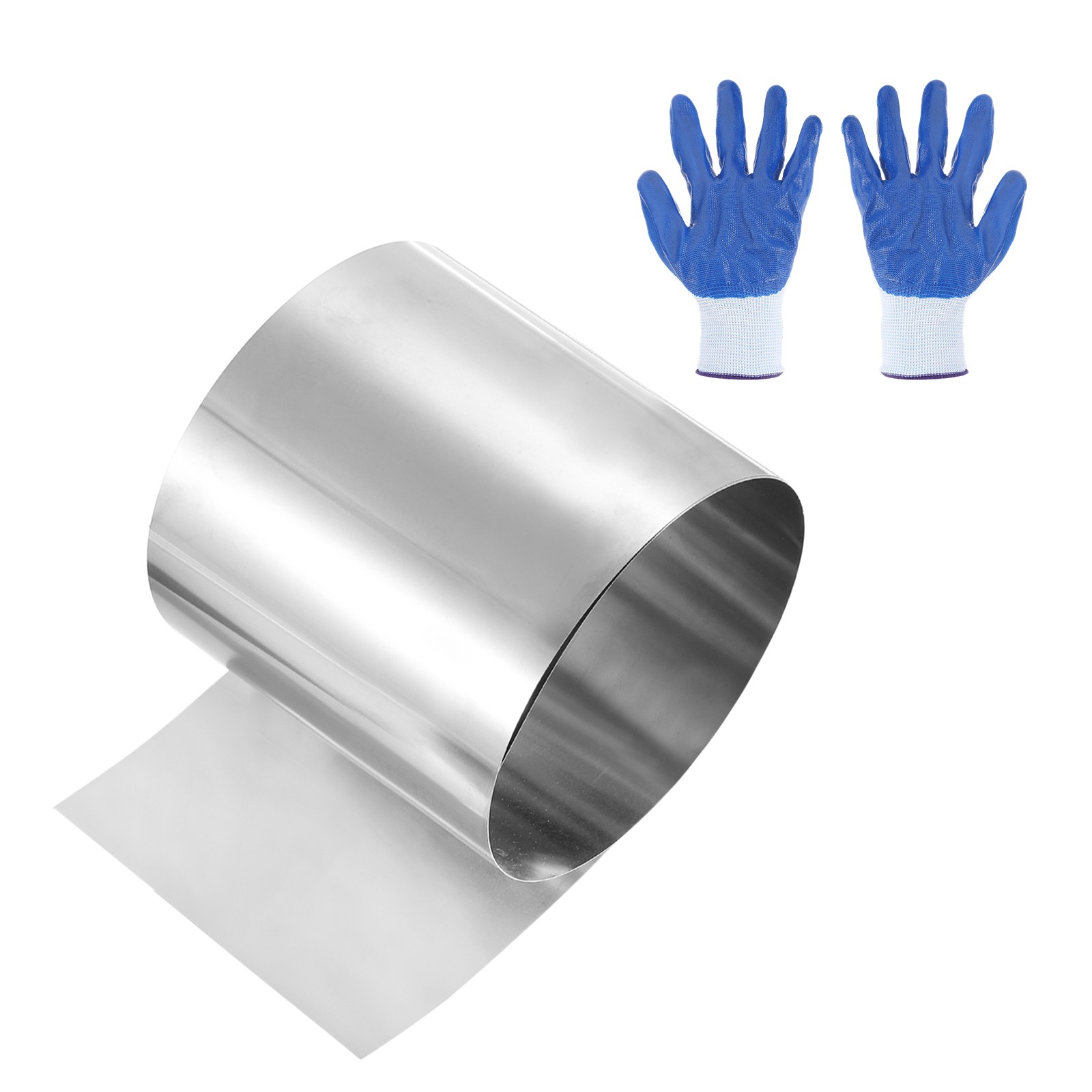 304 Stainless Steel Foil Roll 0.4mm x 150mm x 1m Metal Strip Sheet Silver Tone