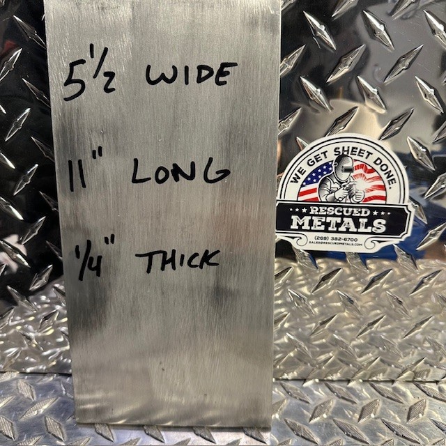 ALUMINUM 1/4″ X 5.5″ 6063 FLAT BAR 11″ long Solid Extruded Mill Stock #1.5