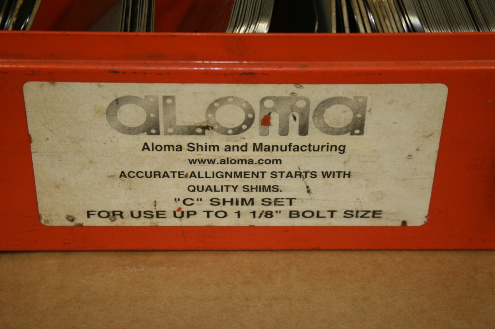 Aloma Shim and Manufacturing “C” Shim Set for up to 1 1/8″ Bolt, .015, .381mm