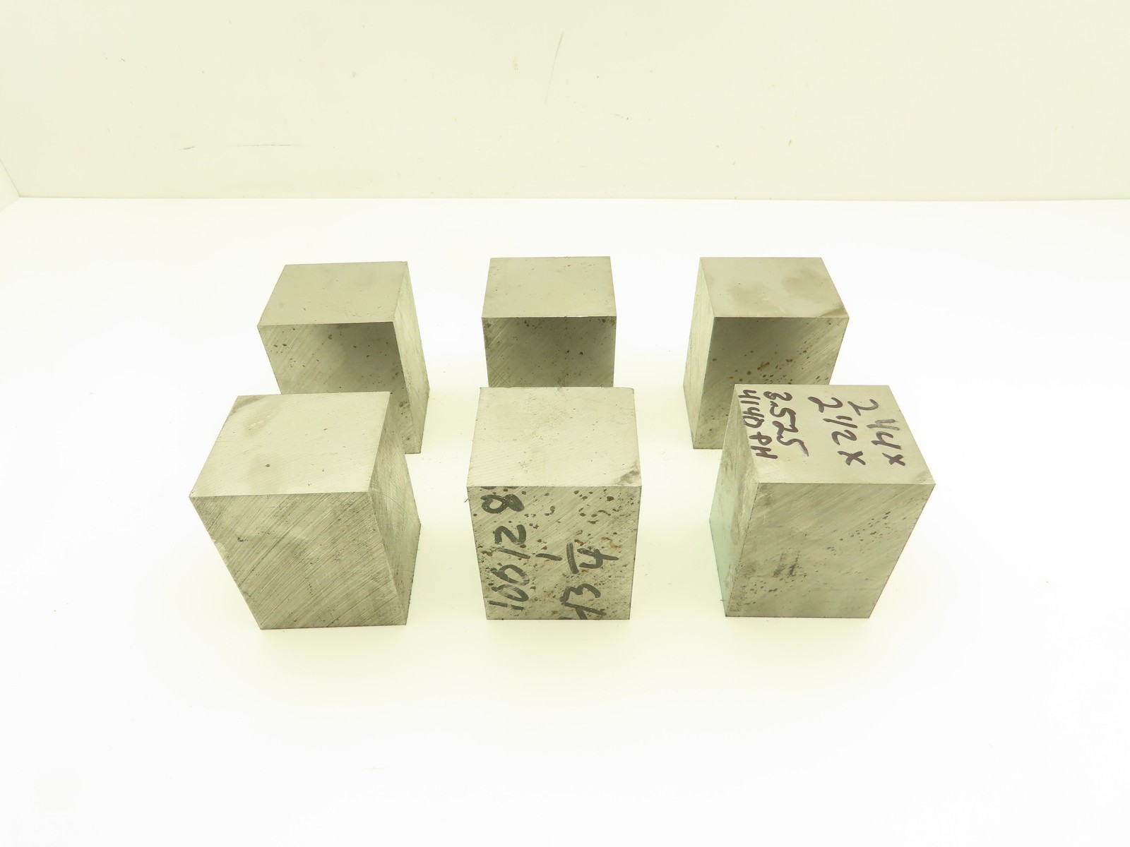 4140 PH Alloy Steel Flat Bar Stock 2-1/4″x 2-1/2″x 3-1/2″L Lot of 6