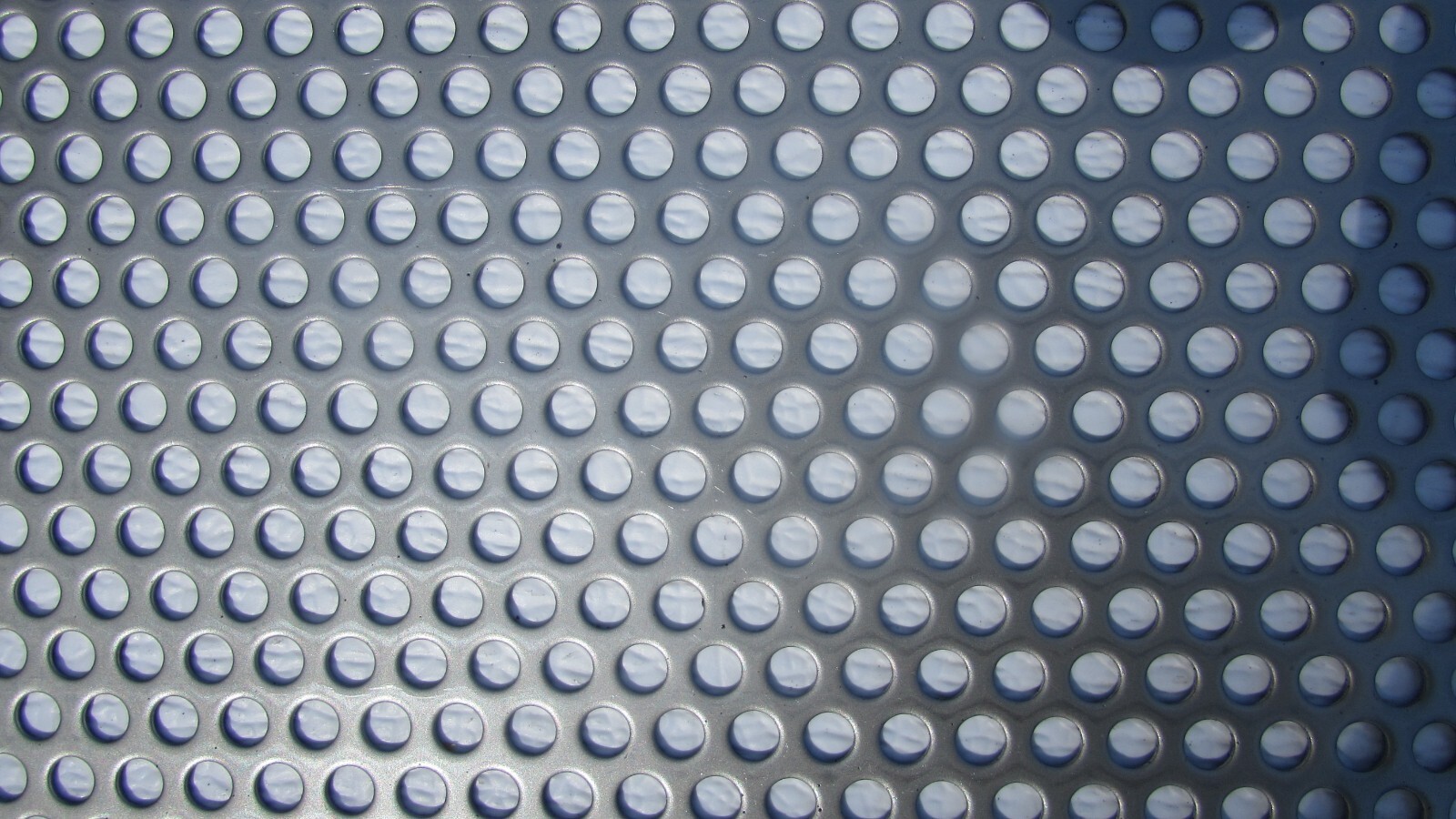 1/4″ HOLES ON 3/8 CENTERS – 16 GA.- STAINLESS PERFORATED SHEET—4″ X 11-1/2″