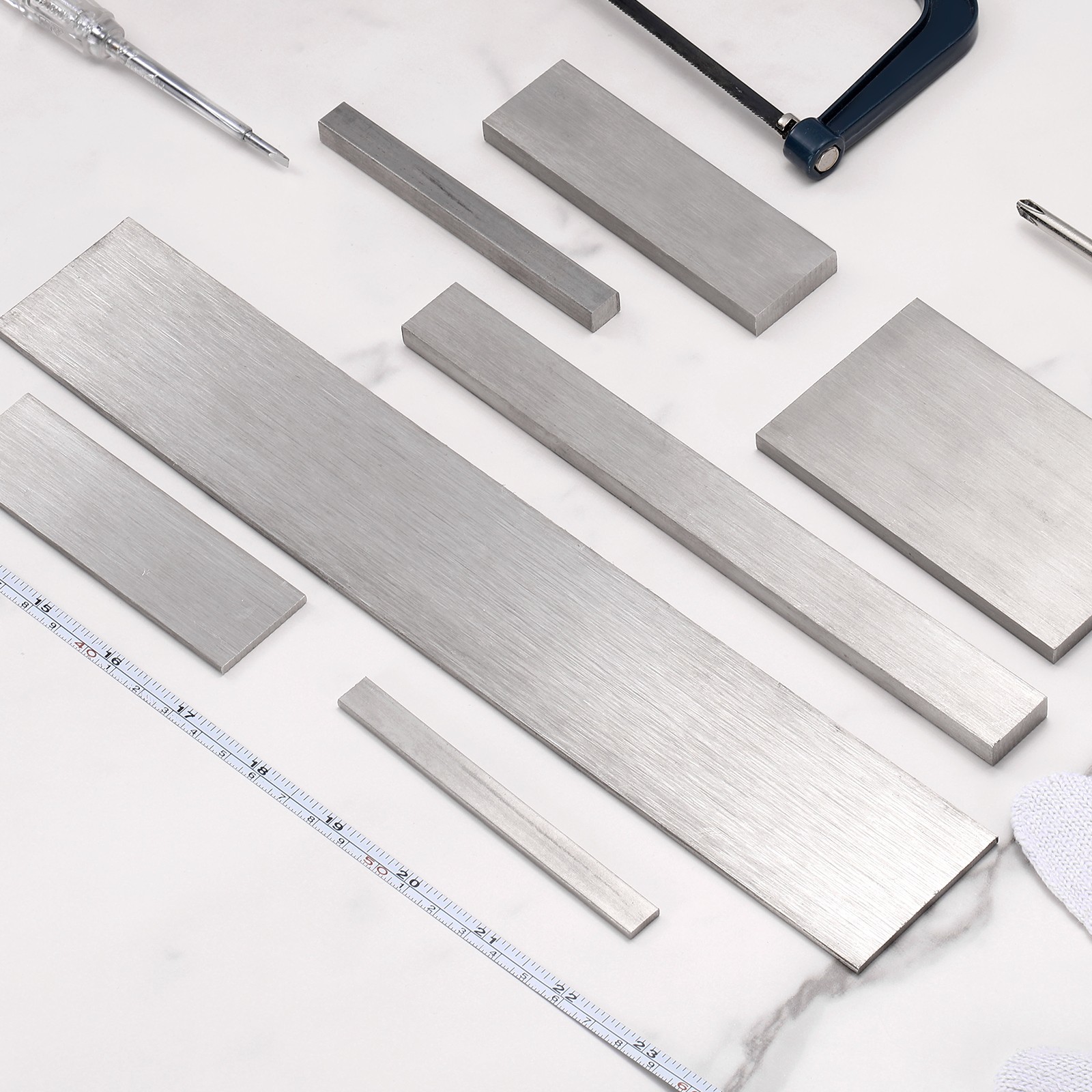 2Pcs 316L Stainless Steel Flat Bar 1/8″ x 2″ x 4″ Trim Strips Sheet]